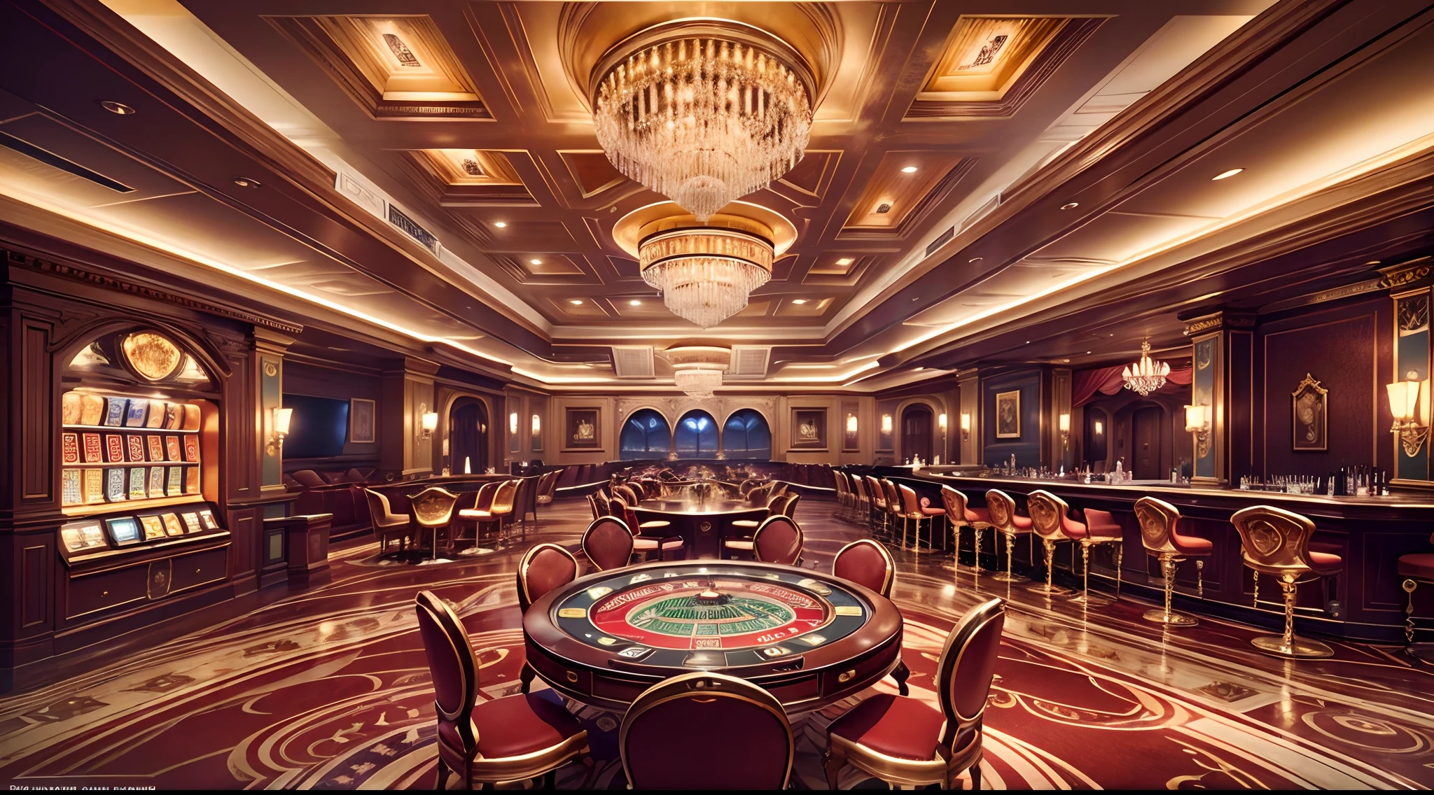 Create the image of the roulette wheel inside, and its characteristics