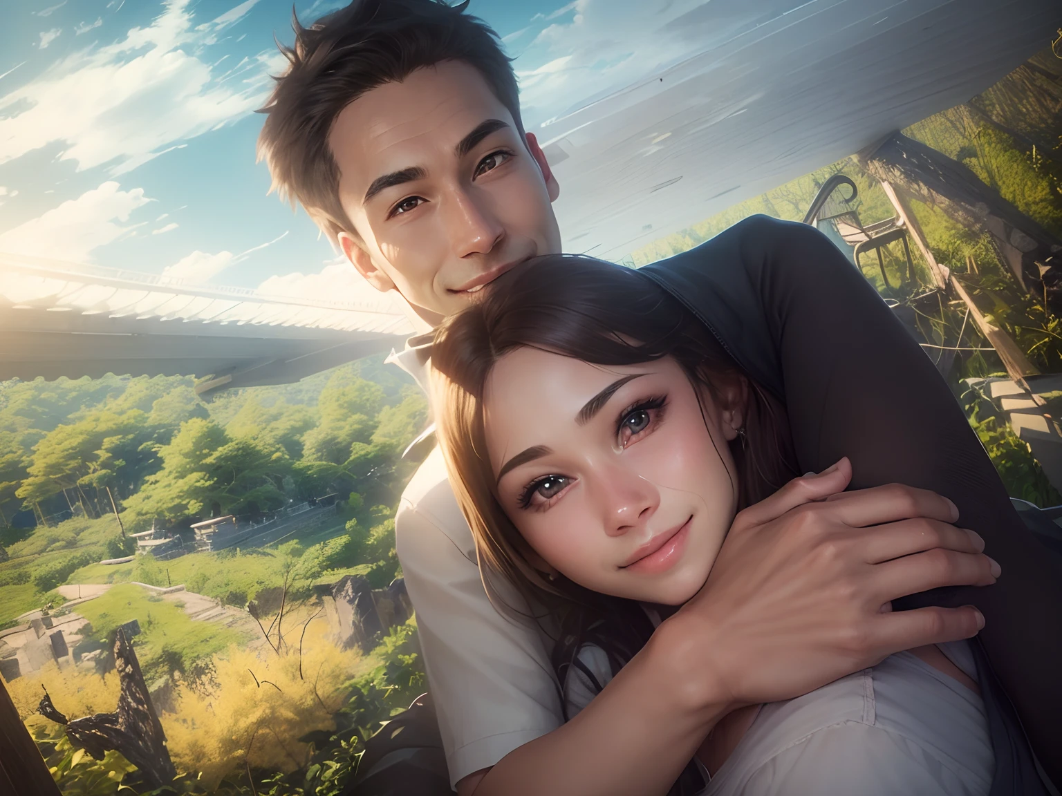 Smile couple ultra realistic, -v4