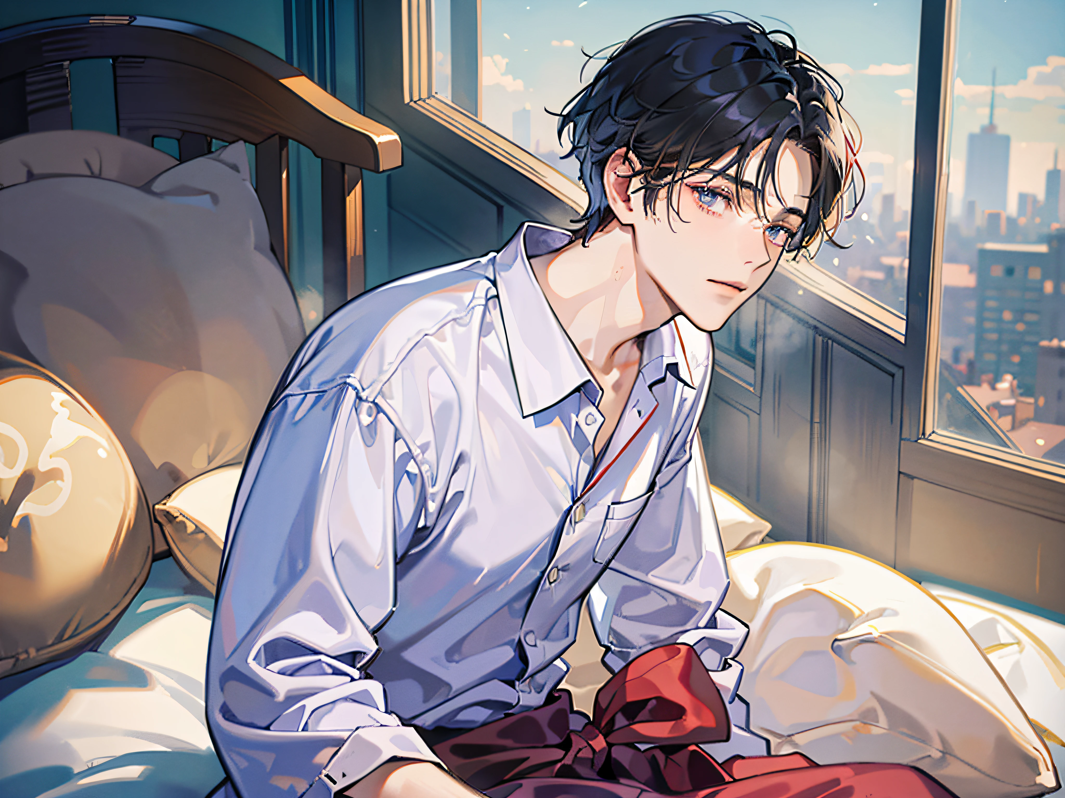 (Man in Pajamas 1.4) (Facial pain 1.5) (Sit in the corner of ward 1.4) (Open Your Eyes 1.3) (Show upper body 1.4),