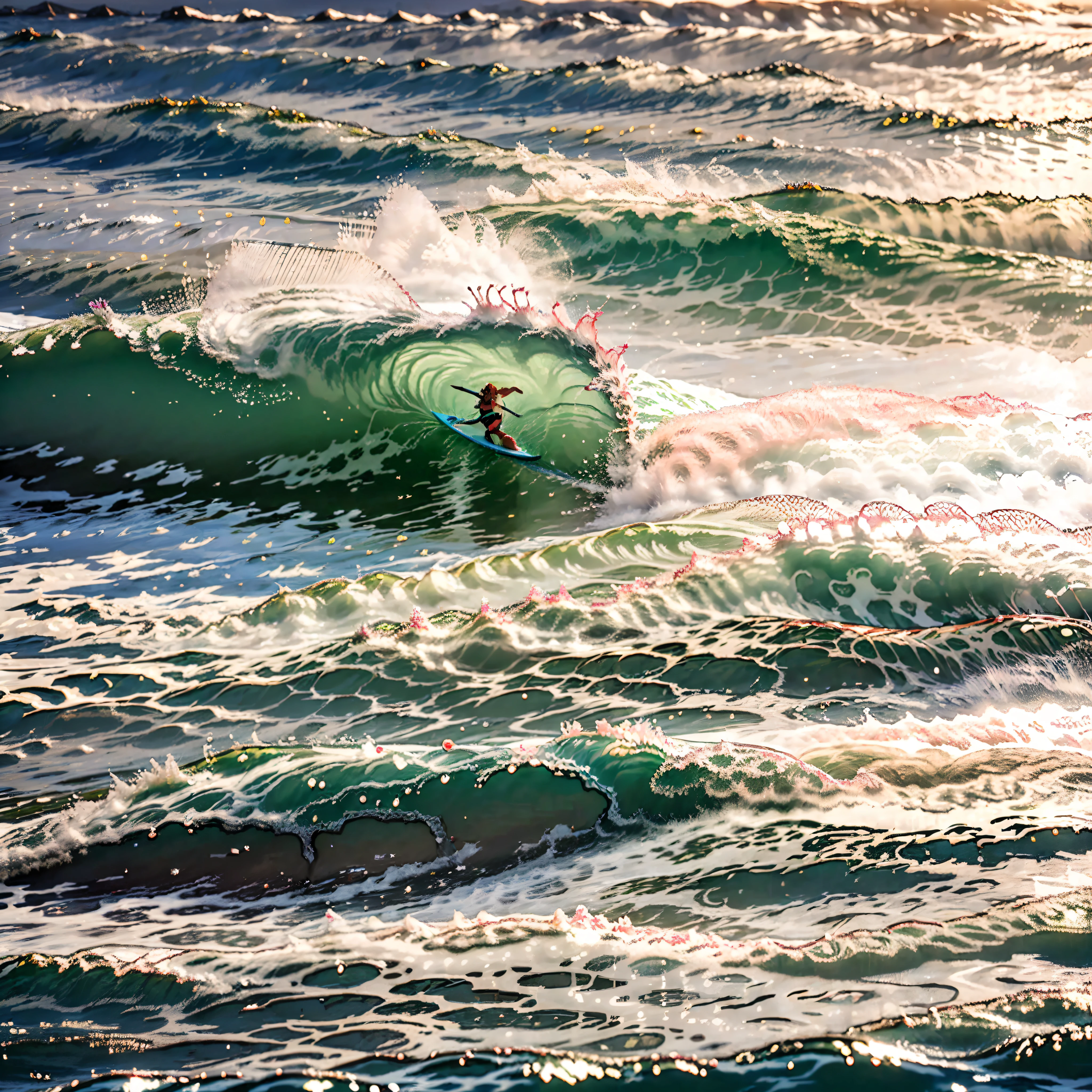 Sun epic Masterpiece Ocean waves Sea storm 🎈🍦🍹❤🔆🕡(😘👩🎀👗⚜👒🥿👡🩲💅)🎪🎢🎡🎠 sunlight Goddess backlight Beach deep path wave_fluent beholder mounted_Surfboard mounted_wave_torus oasis