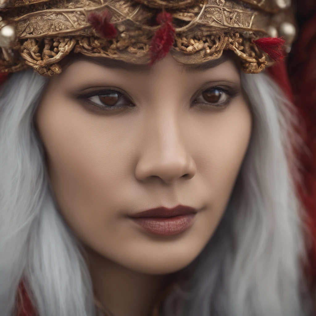 Jin Tianlong,piercing red eyes,Close-up of blood fire released from the nose,Chest scales,high high quality,8K,Many details,Fire lettuce,Alas,4 legs,Spotted claws,golds,dangers,fires,dentes pontiagudos,big dragon,immensity,threatening,imponent
