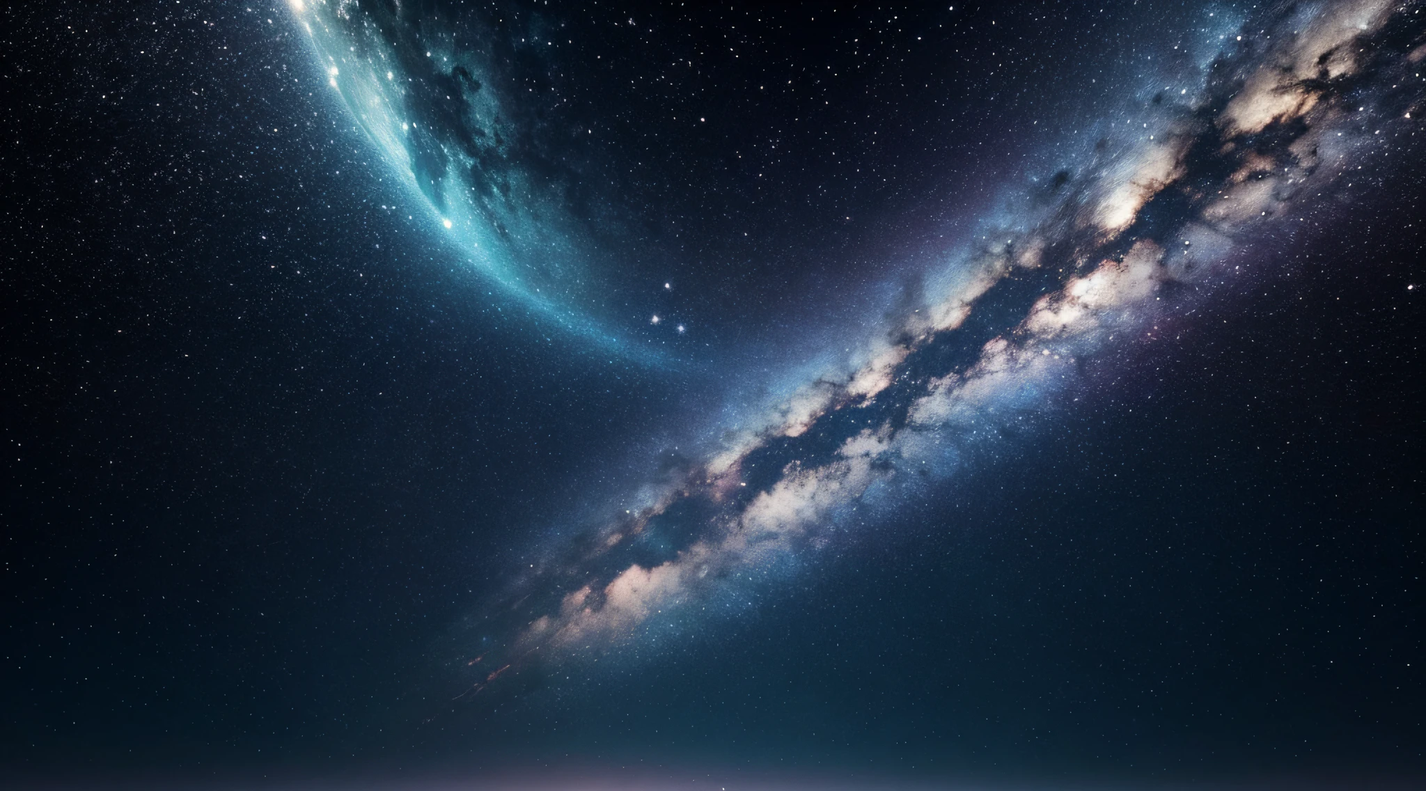 Render a dreamy image of stars transitioning from their twinkling state to a liquid-like shimmer.