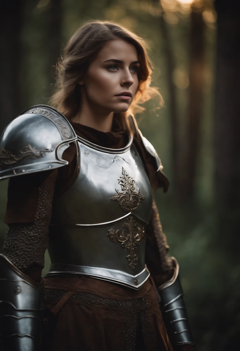 Beautiful girl in armor