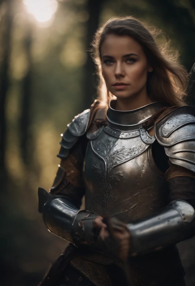 Beautiful girl in armor