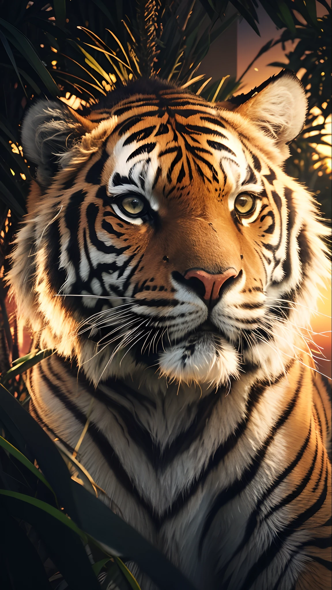 Tigre, Tiger, naturais, Natureza, Natureza, Linda, renderizado, fotorrealista, UltraHD, 4k, texturasdetalhadas, thunders, sombras detalhadas, cores detalhadas, por do sol, sol se pondo, Sunset, Natureza Linda, fundo preto, por do sol, contraste detalhado, contraste realista, alta resolução, cores detalhadas, fogo, eletricidade,