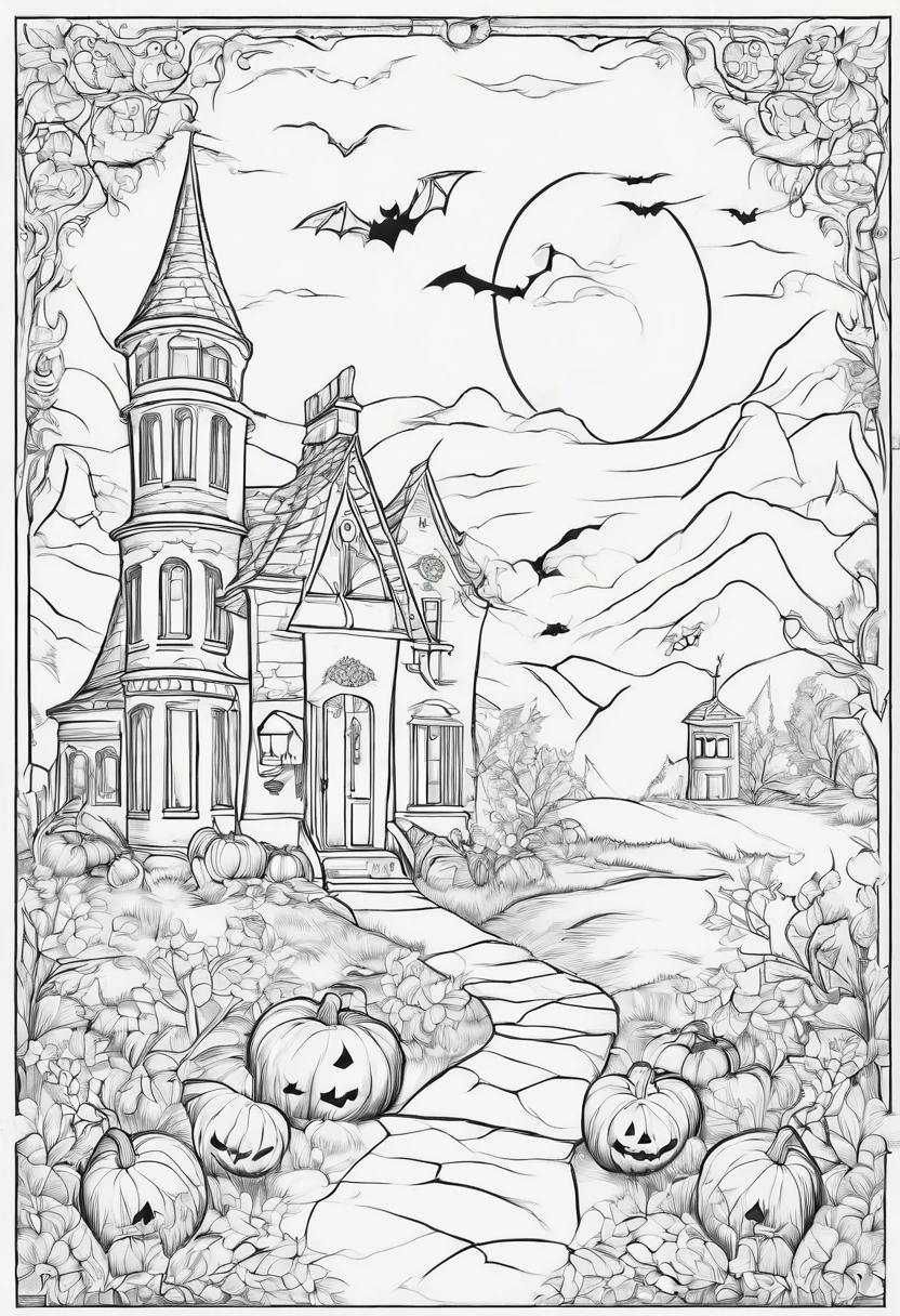 Halloween coloring pages for kids Halloween  make a cover page