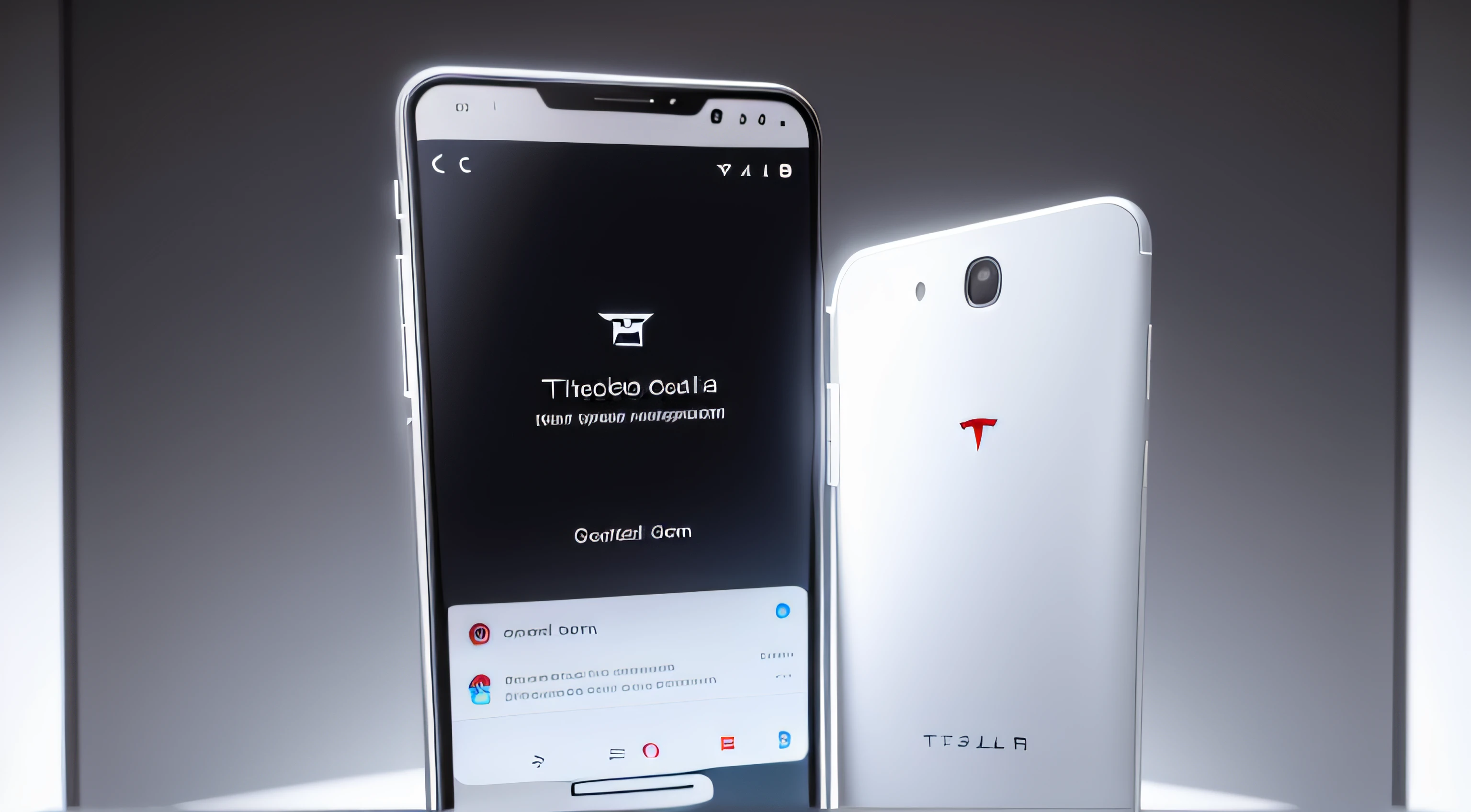 TESLA CELL PHONE, TECHNOLOGY, WHITE BACKGROUND