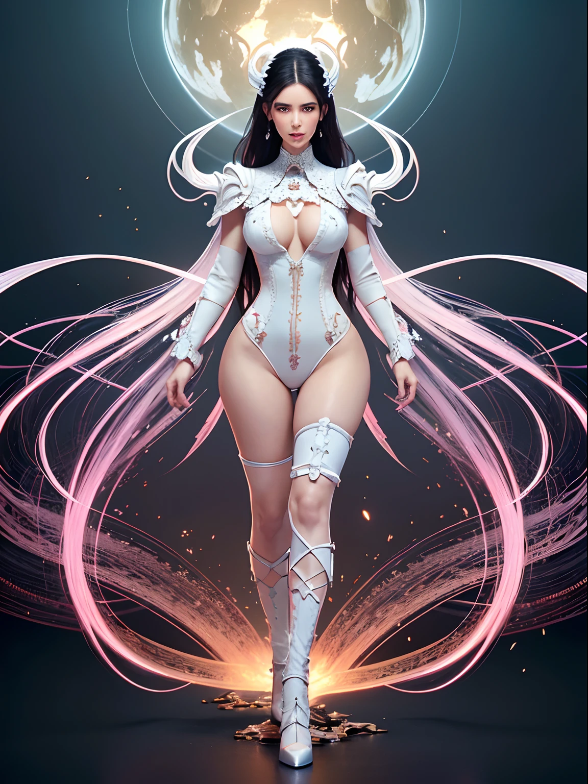 Full body like,Ultra detailed complex 3d rendering of Kim Kardashian's beautiful porcelain profile face,Biomechanical cyborgs,, 150mm lens, Beautiful soft natural light, large leaves and stems, roots, Fine-leaved lace, Colorful detailed, Masai Warrior, haute couture by Alexander McQueen haute couture, Pearl earrings, Art Nouveau embroidery fashion, steampunc, Complicated details, wire mesh, Mandelbrot fractal, parfect ???????, face muscles, cable wires, micro Chip, ellegance, Ultra photo realsisim, ultra - detailed, rendering by octane, Style HR Giger, Volumetriclighting, 8k post production,(RAW photo:1.2),camel-toe,Hollow-out on,sweat leggs,White liquid, Smooth pink skin, shiny metallic glossy skin, Shiny,spread their legs,M-shaped legs,angry look,sullenness,Irritated,white liquid all over body,Full body like