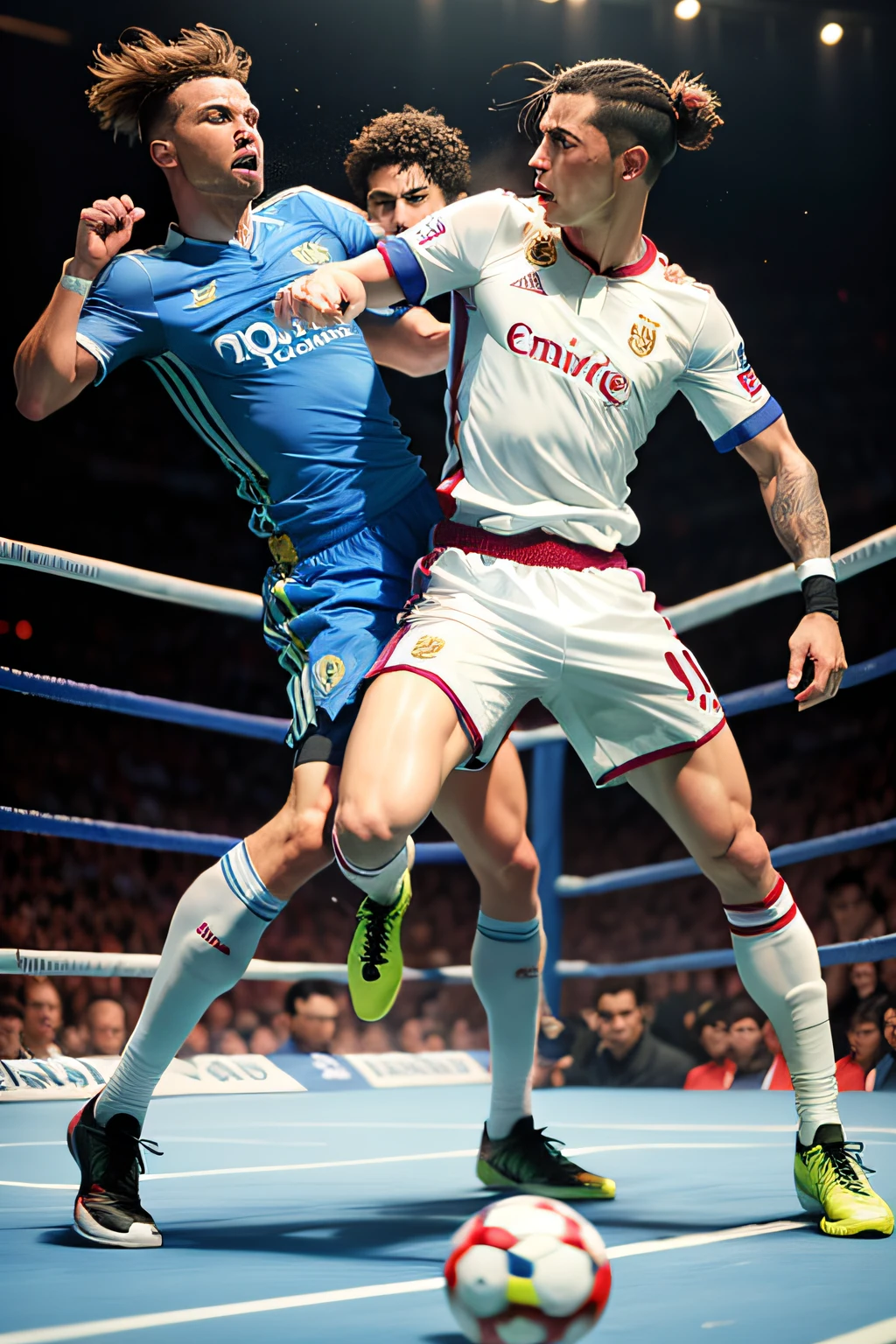 Messi vs Ronaldo fighting