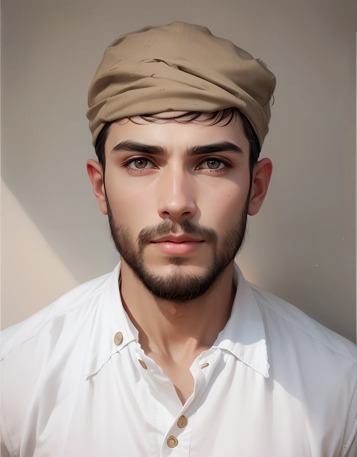 Simple face looks with cap on my head