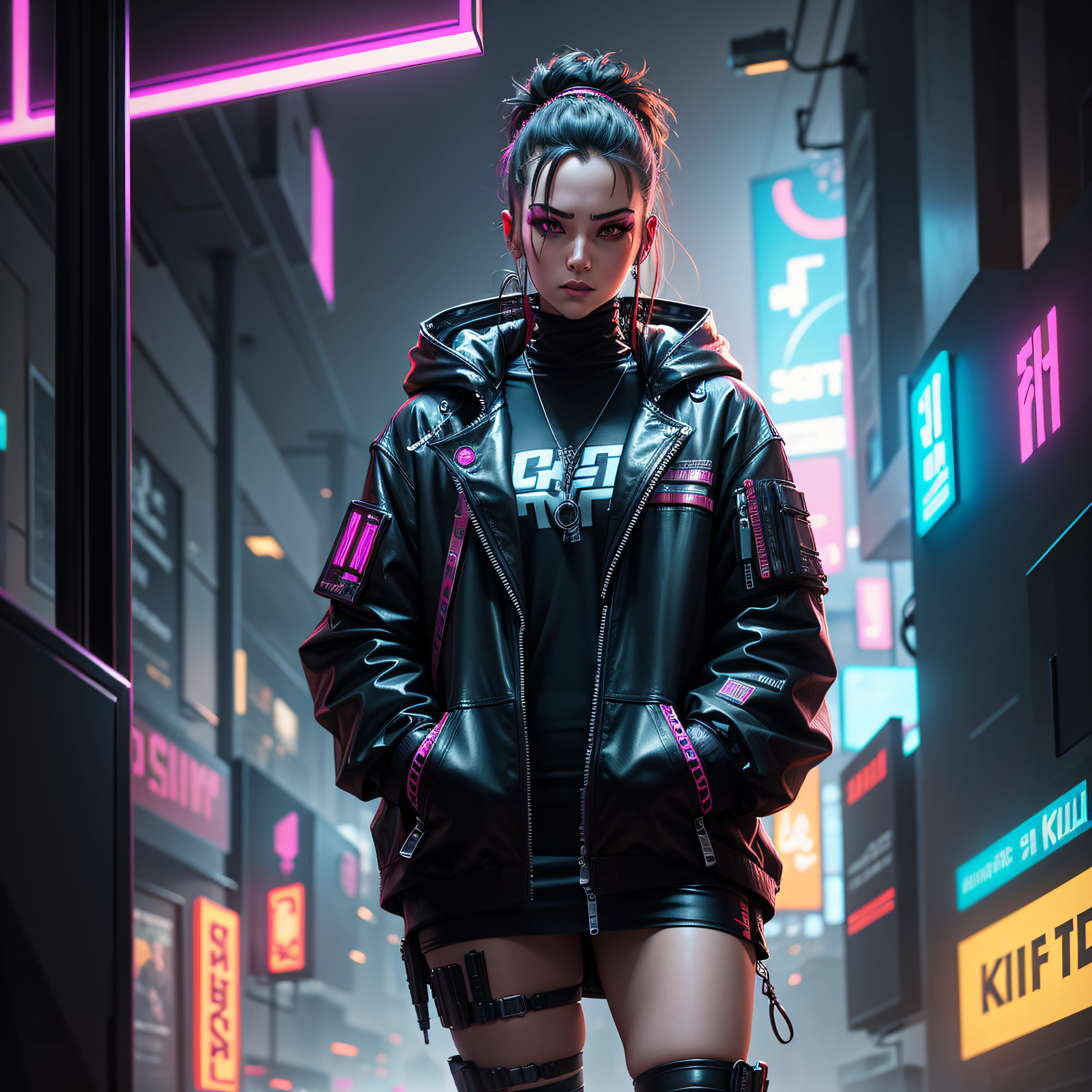 high quality, extremely detailed, cyberpunk killer