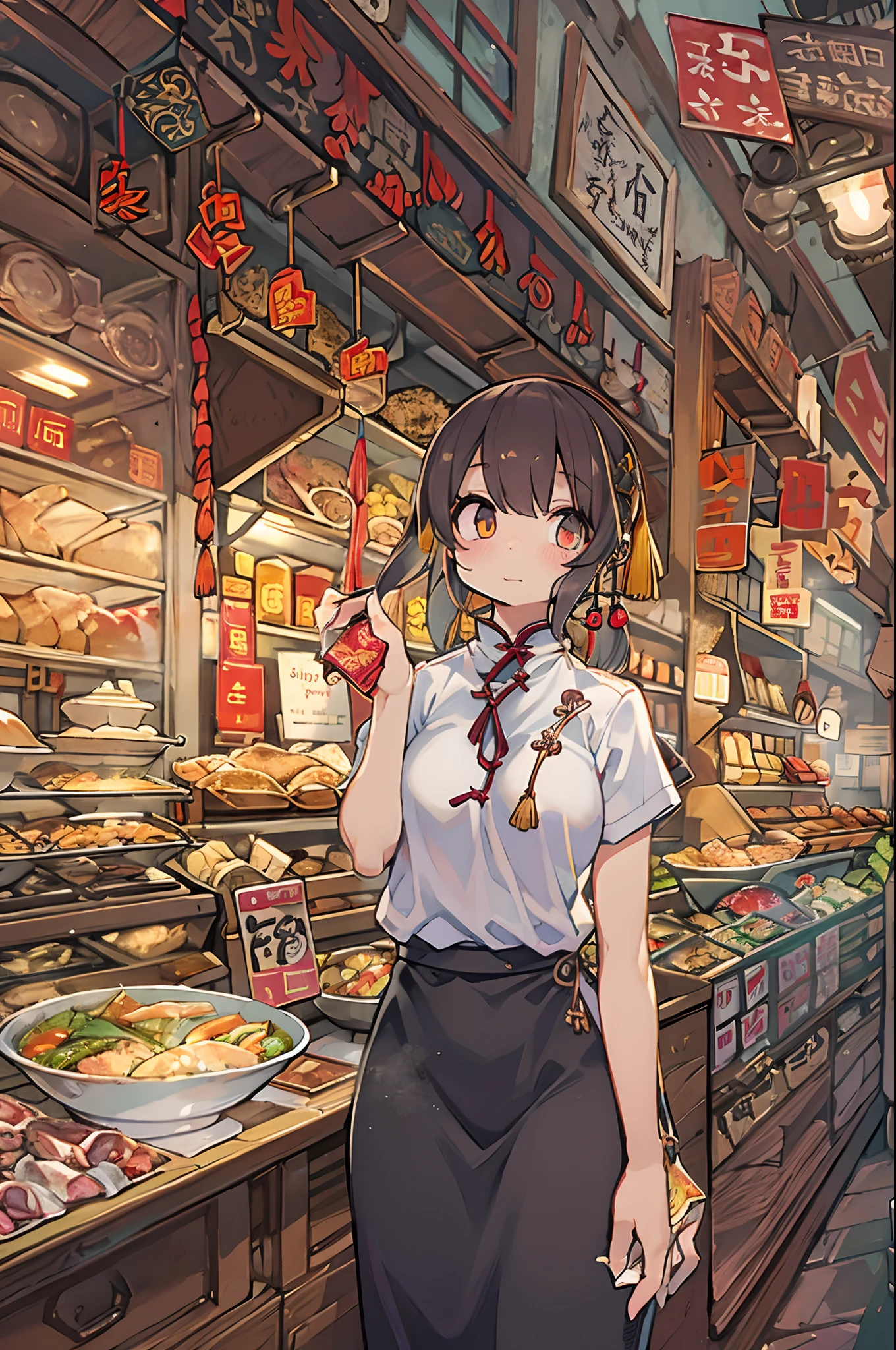 Chinese Restaurant、One Woman、store clerk