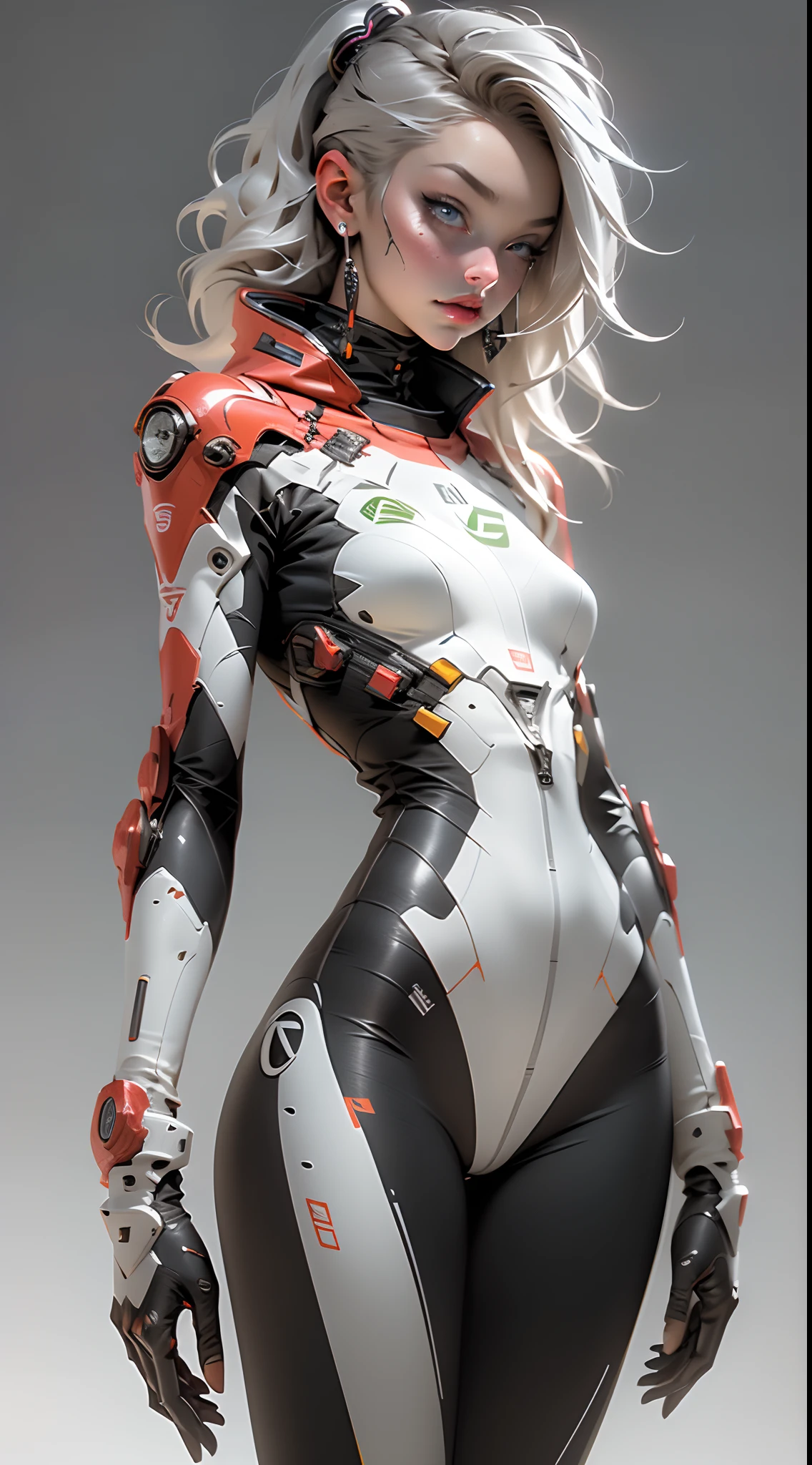 (((Young White Woman))), ((Best Quality)), ((Masterpiece)), (Detail: 1.4), 3D, A Beautiful Cyberpunk Woman with Simon Bisley-style micro thong, Genesis evangelion neon style clothing, 2-piece clothing, Long silver hair, arm tatoo, cybernetic hands, pastel, Centered, scale to fit the dimensions, nffsw (High dynamic range),Ray tracing,NVIDIA RTX,Hyper-Resolution,Unreal 5,Subsurface Dispersion, PBR Texture, Post-processing, Anisotropy Filtering, depth of fields, Maximum clarity and sharpness, Multilayer textures, Albedo and specular maps, Surface Shading, accurate simulation of light and material interactions, Perfect proportions, Octane Render, Two-tone lighting, Wide aperture, Low ISO, White Balance, thirds rule, 8K Raw, Crysisnanosuit,loraeyes,nijistyle,pantyhose,Blue eyes
