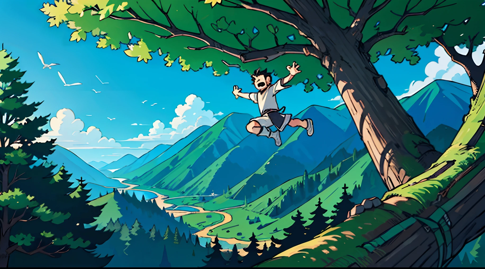 Explain how Sammy felt as he soared through the treetops with his newfound magical powers.
