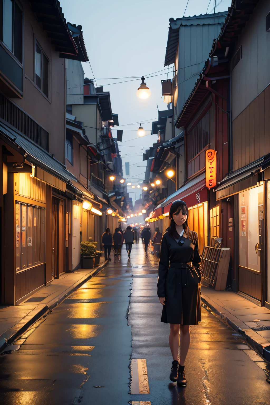 femele, Streets in Seoul, South Korea, natta, A city scape, Urban lighting, upper half body, closeup shot, 8K RAW photo, Top  Quality, ​masterpiece, realistic, photorealestic