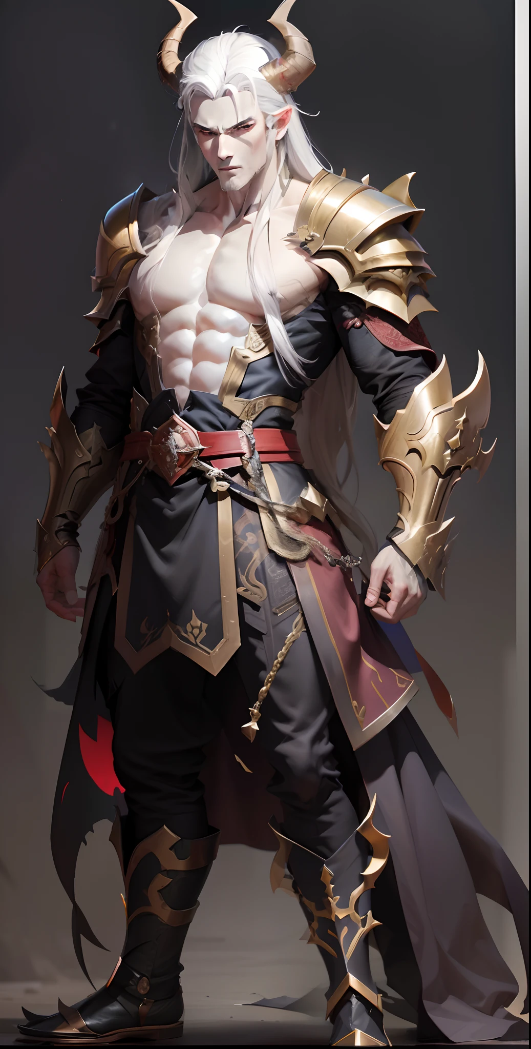 Sculpture design，Figures，GK model，Ancient character design，The whole body of the character，Expose muscles，base，Wu Yifan，Handsome cybernetic boy looking at camera lingerie detailed muscular reality masterpiece，musculous