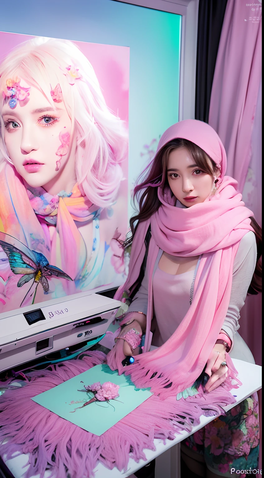 Flower beetle wears (Long:1.2) Pink (Scarf:1.3), Beetles with arms and heads, (dark shot:1.17), epic realistic, Faded, ((com cores neutras)), art, (hdr:1.5), (pastel colour:1.2), ultra - detailed, (art  stations:1.5), Cinematic, warm lights, Dramaticlight, (Intricate details:1.1), the complex background, (rootkowski:0.8), (Teal and orange:0.4)