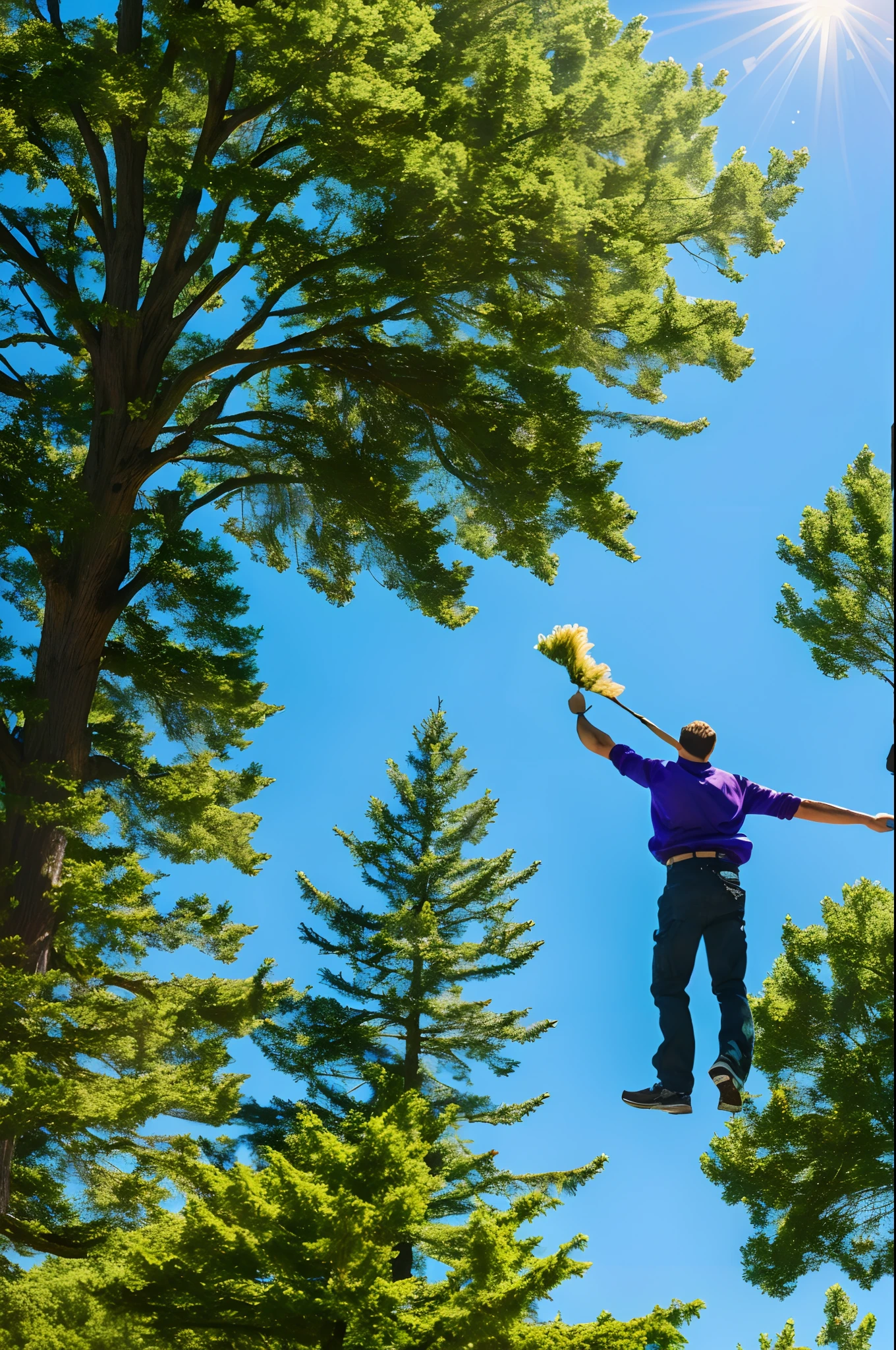 Explain how Sammy felt as he soared through the treetops with his newfound magical powers.