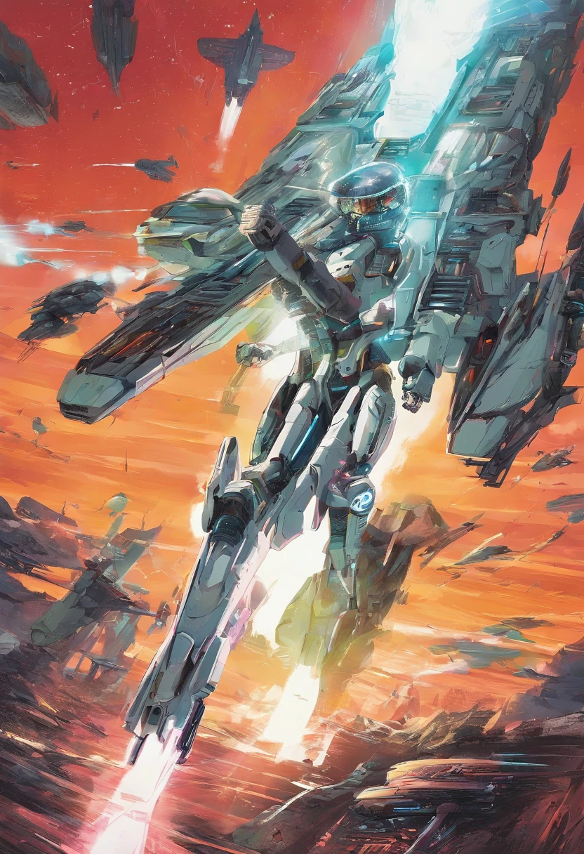 A shot of Zorax as a teenager, practicing his space combat skills.