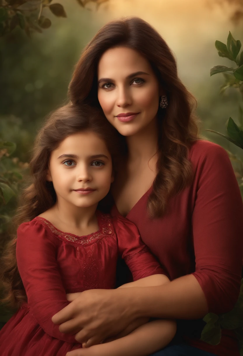 familia com casal homem, Realistic 5--old an and child, hado