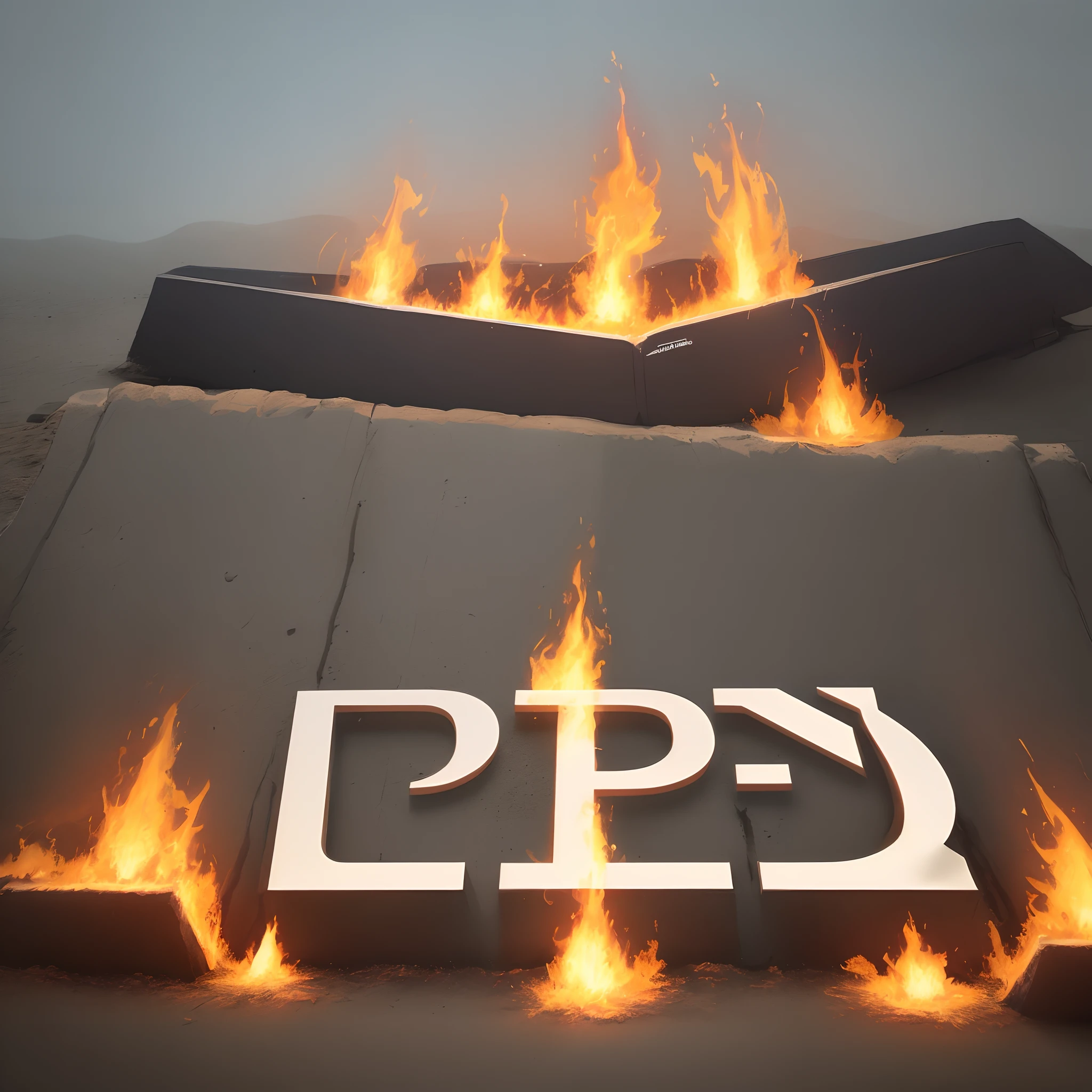 Logo RHLM escrito en fuego