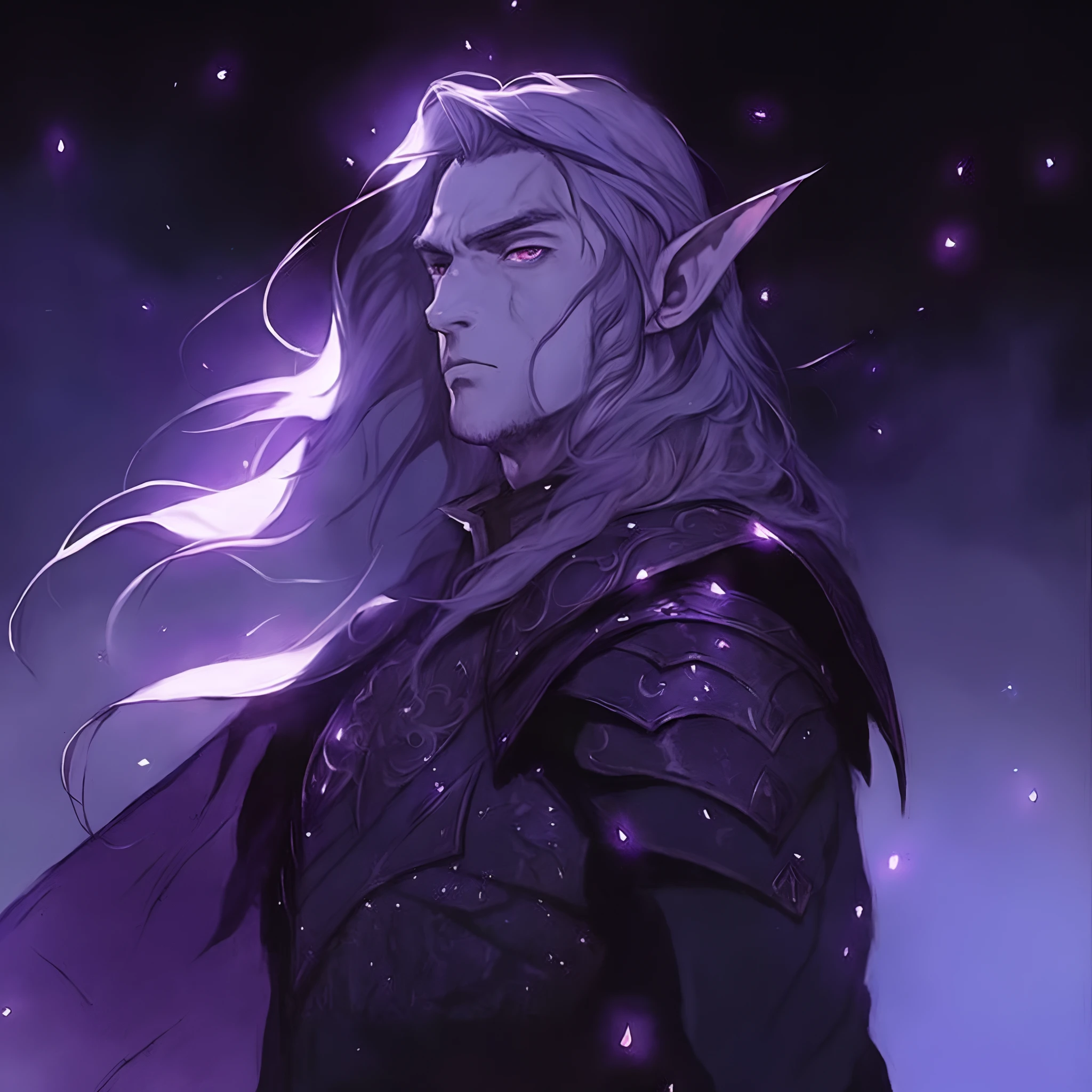 anime, A Lenda de Zeo, zeo zeo zeo zeo zeo zeo zeo ze, bonito drow, lindo drow macho, Um retrato de um elfo masculino, drow macho, um elfo macho, elfo masculino bonito, Elfo Negro, elfo masculino de pele prateada, Epic fantasy art style, Rio Masculino, pintado no estilo arcano