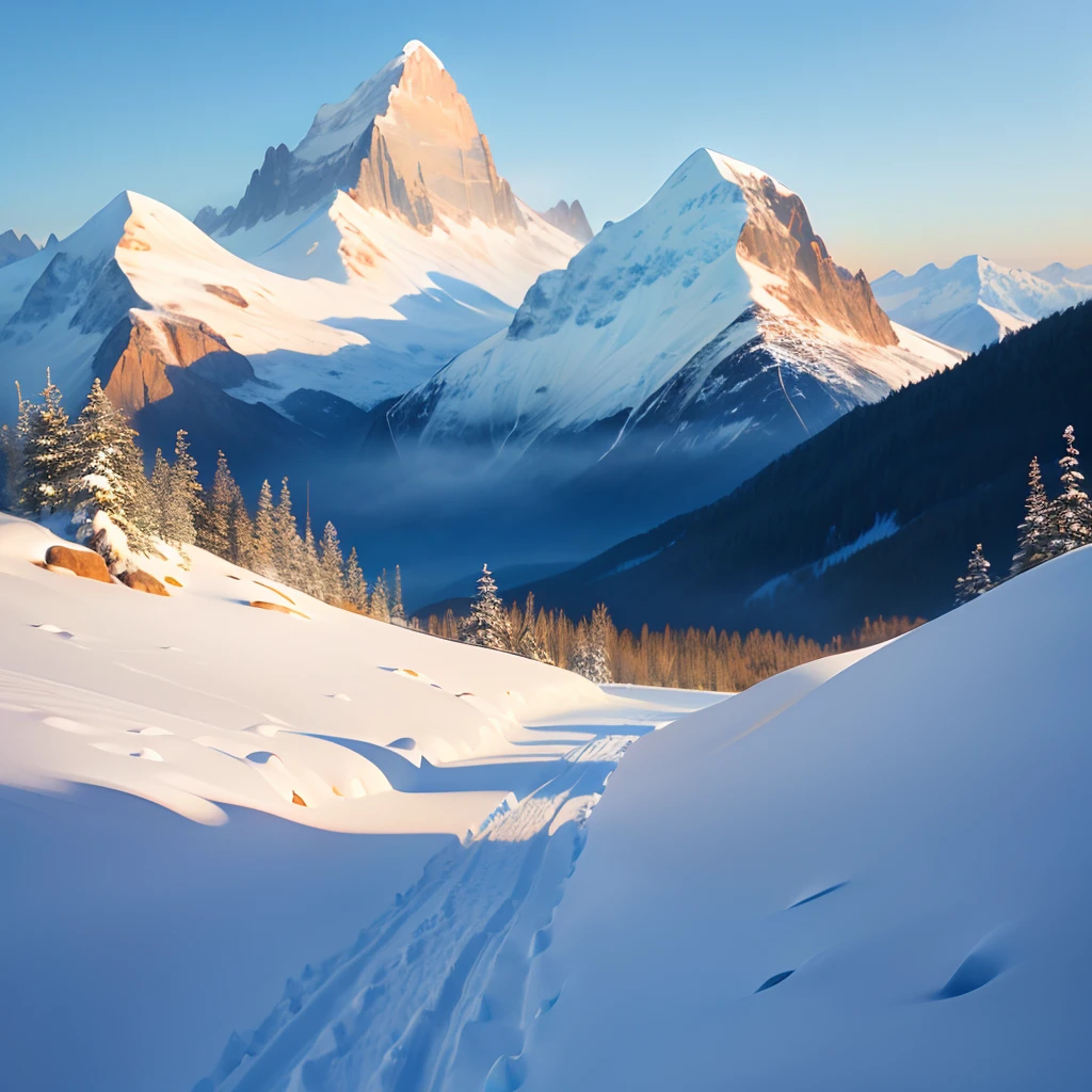 snow mountains,snow landscape,Nature views