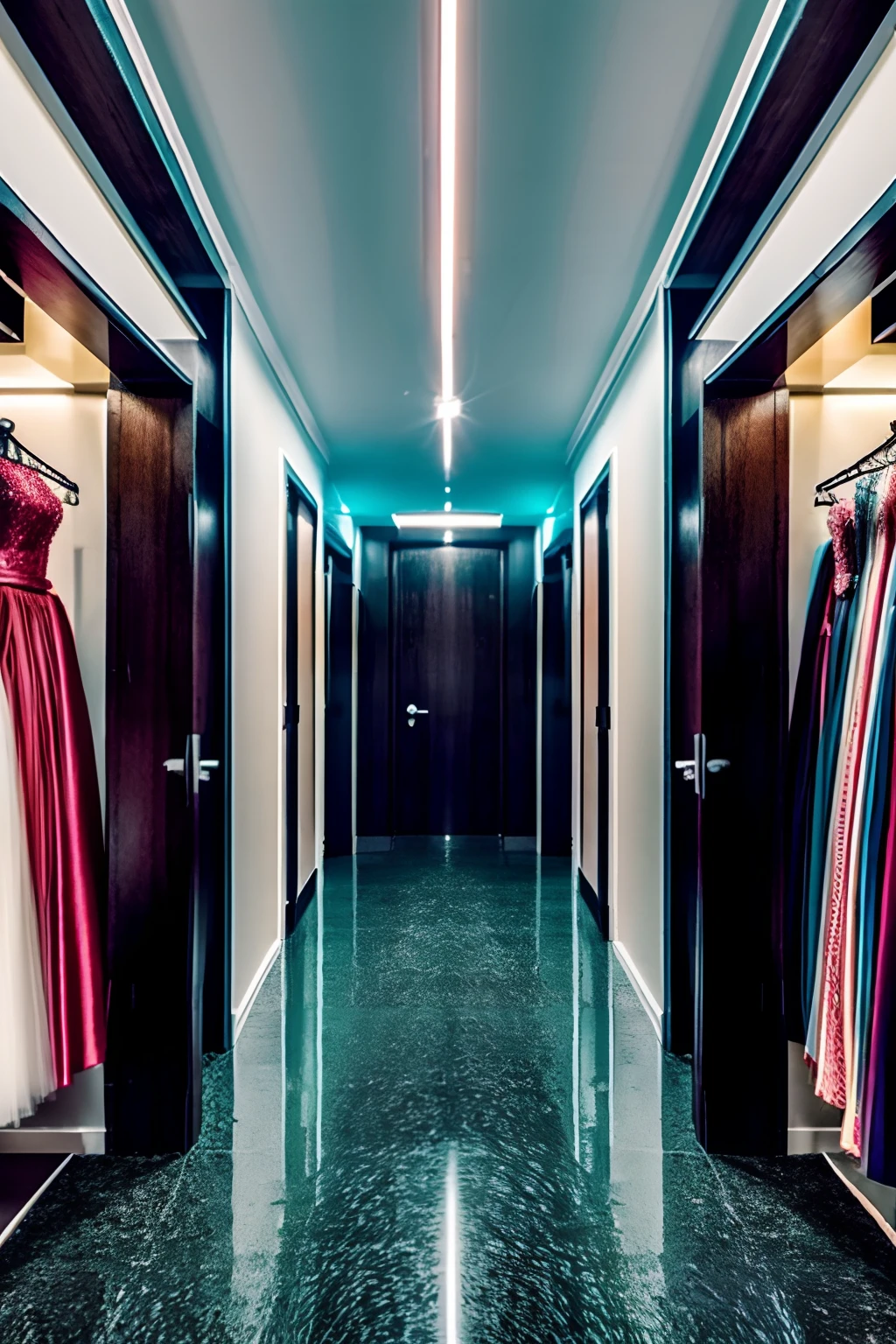 Foto colorida de passarela de moda, paracendo um fotografia vista de frente, Very realistic —C 10 —AR 2:3