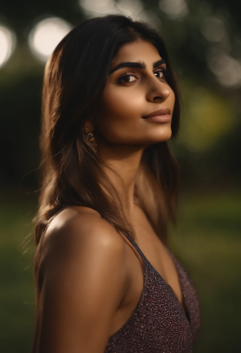 Mia Khalifa, ((mujer dentro de un granero desordenado desnuda y sexy)), ((cara y ojos realistas detallados)), cinematography lighting, 8 k resolution, (estilo modelshoot), puesta de sol, (from_below: 1.4), grande suave , pechos y gluteos naturales descubiertos