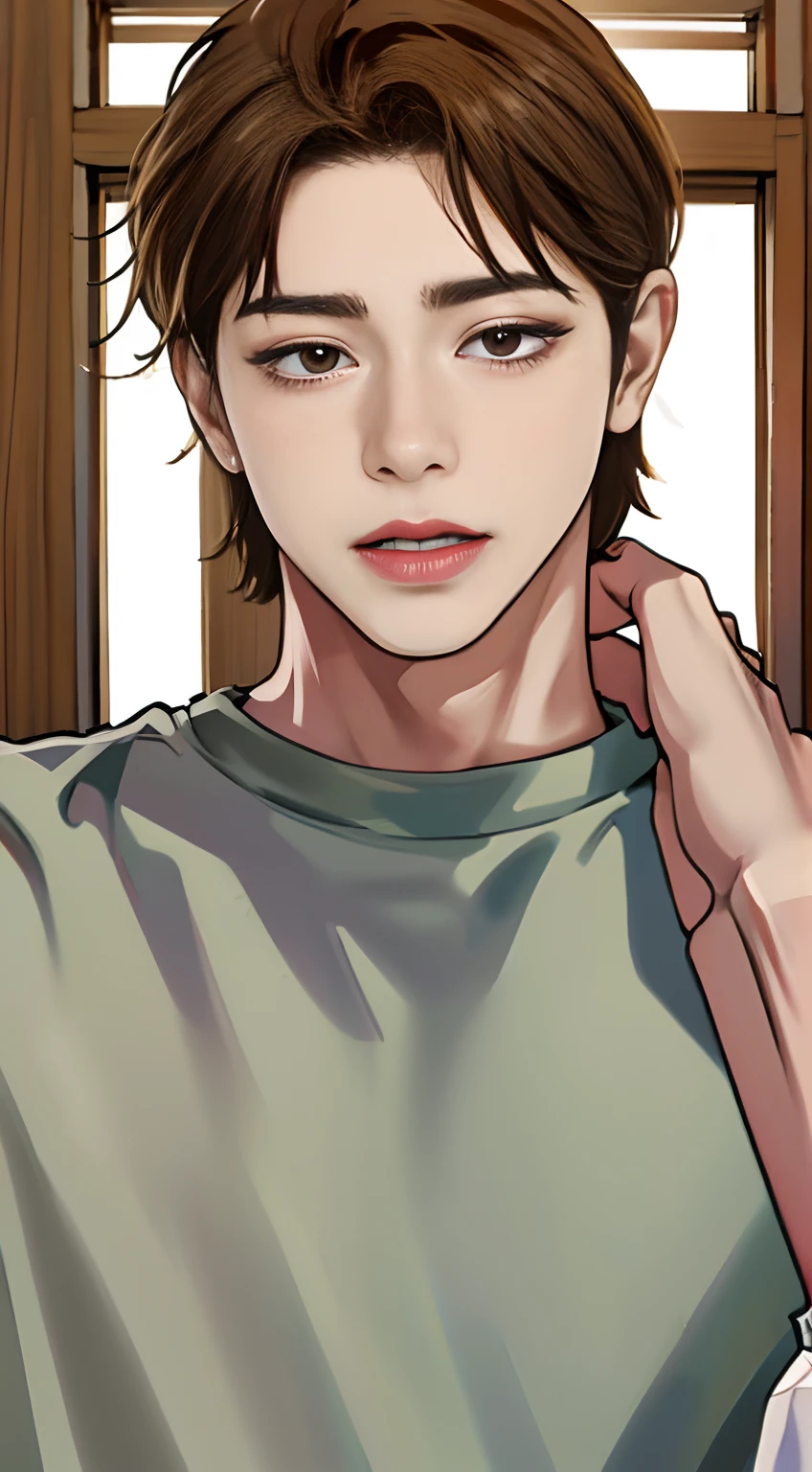 Alex's face now carries a sense of loss and pain.