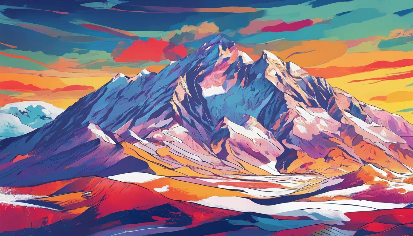 snow mountains，Rolling peaks，Oyuki，Cloudy at the foot of the mountain，Thick clouds，the setting sun，The light is depicted in detail，oc rendered，high qulity，tmasterpiece，Hyper-realistic，Ultra photo realsisim，8K，super-fine，ultra - detailed，Ultra-wide angle of view，Dynamic perspective
Warming up