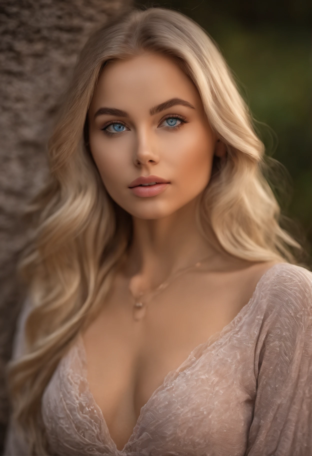 arafed woman fully , sexy girl with blue eyes, ultra realistic, meticulously detailed, portrait sophie mudd, blonde hair and large eyes, selfie of a young woman, bedroom eyes, violet myers, without makeup, natural makeup, looking directly at the camera, face with artgram, subtle makeup, stunning full body, AT THE GYM medium to large size bust