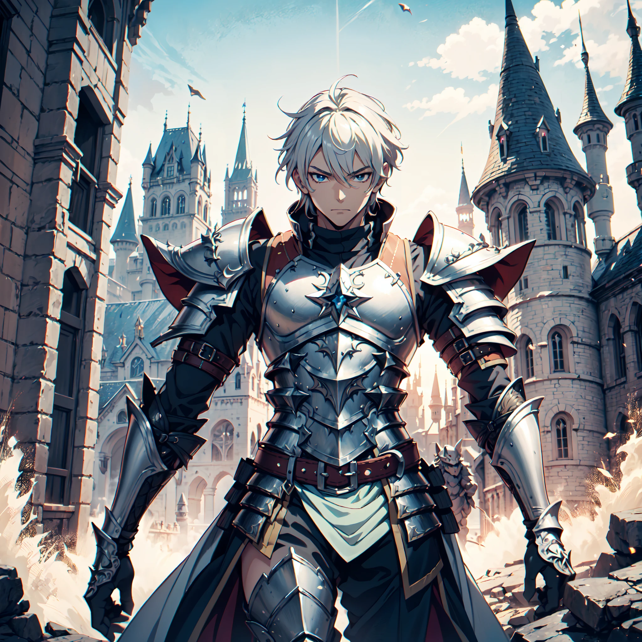 128K Ultra High Definition,
128K Ultra High Quality,
128K Ultra High Resolution,
Best Definition,
Best Quality,
Best Resolution,
Perfectly Detailed,
Perfectly Designed,
Extremely Detailed,
Extremely Designed,
Hyper Detailed,
Hyper Definition,
Hyper Quality,
Hyper Resolution,
Masterpiece,
(((Anime))),
Body Shot,
(((1 Boy))),
Handsome,
Muscular Body,
Hyper Detailed Short Hair,
(((Hyper Detailed Armor Plates))),
(((Hyper Detailed Cuirass))),
(((Hyper Detailed Baron Armor))),
(((Fantasy Castle Background Scenery))),