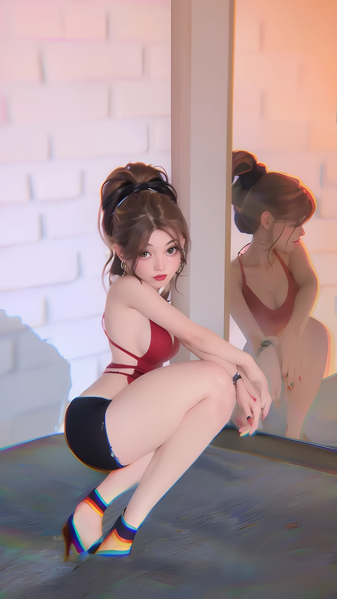 Make a beautiful sexy young woman best quality existing tabby full body, seios grandes,com desconto, ruiva loira, olhos azuis textura pele humana, human appearance, igual a imagem anexada,8k,4k fotografia profissional detalhes alta qualidade, detalhes perfeitos,sem arestas, no imperfections