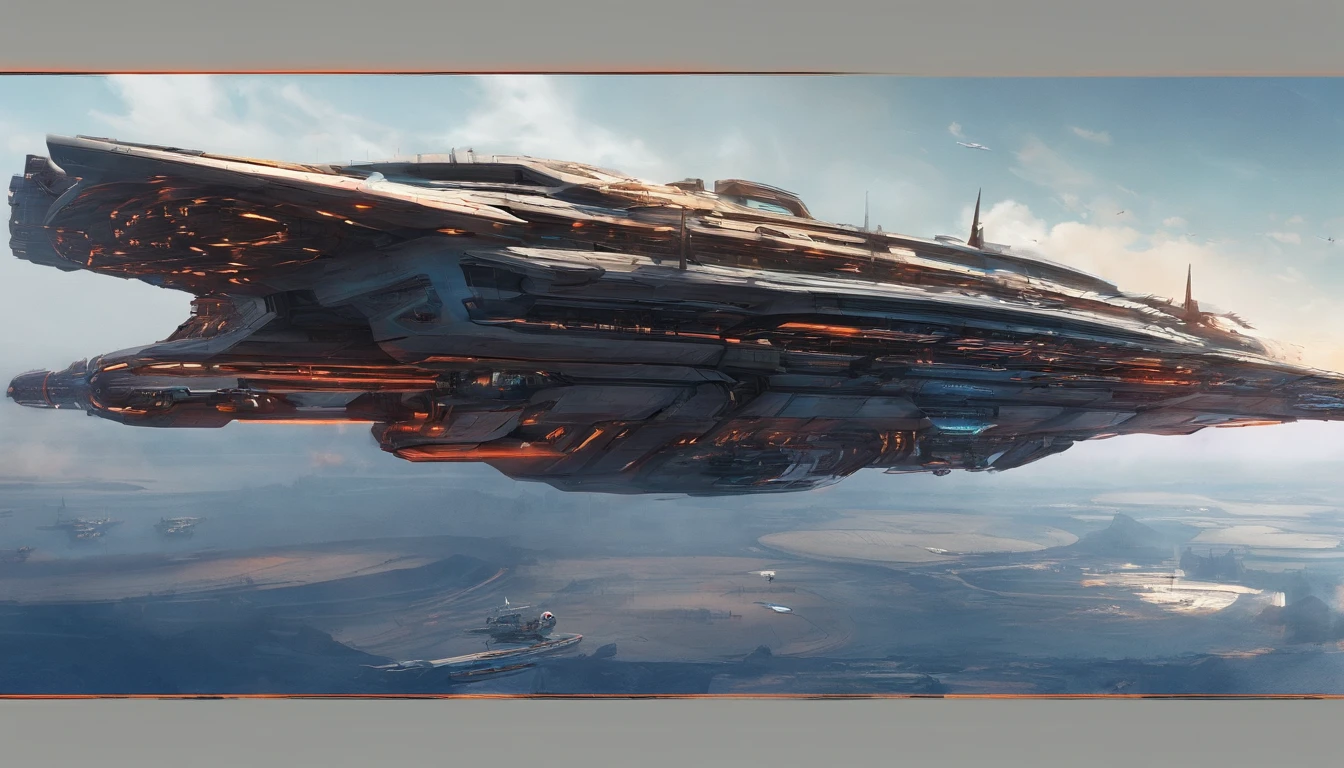 Chinese style,Large flying aircraft carriers,(Dragon-shaped decoration),((Majesty,Domineering)),Full fire
