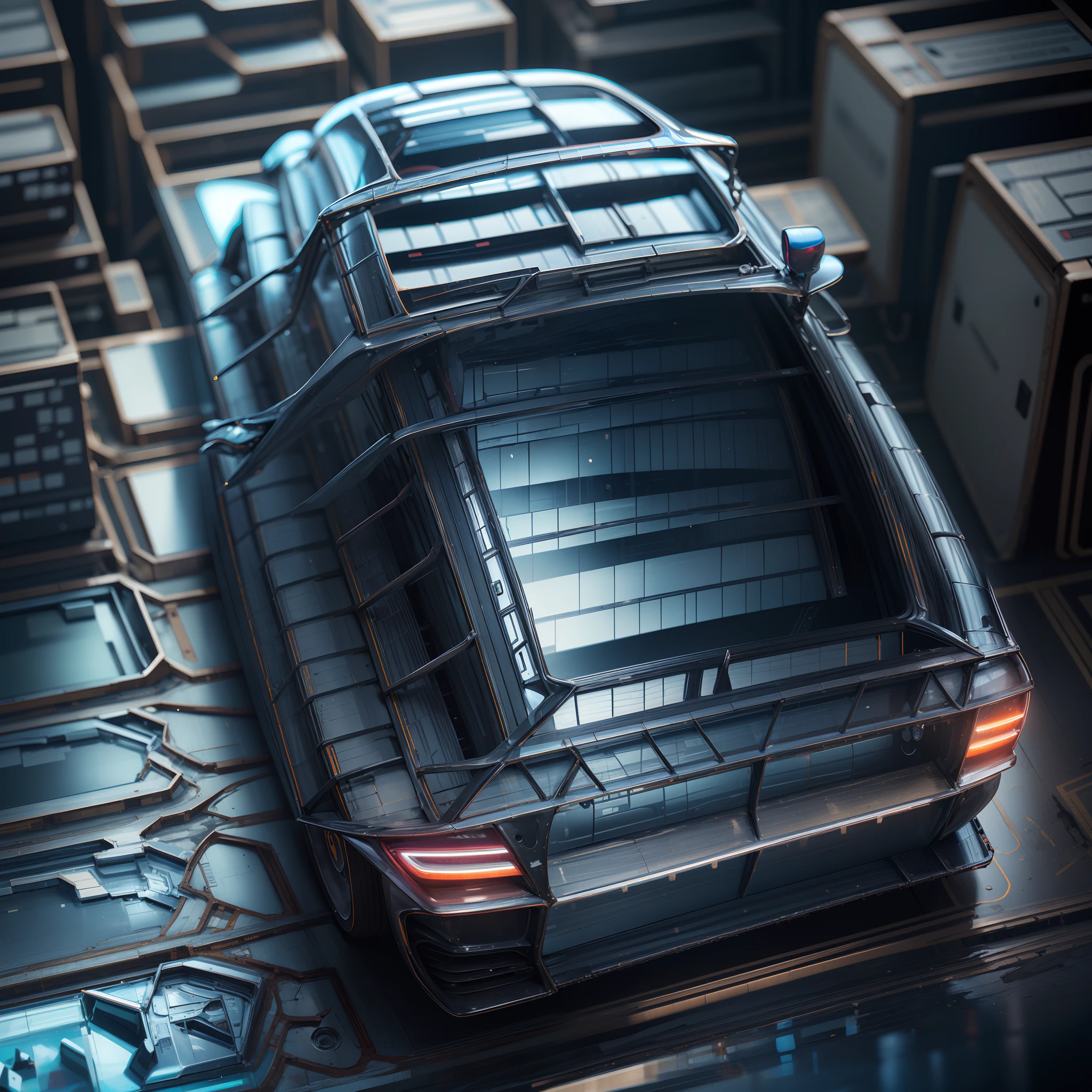 mercedes benz mclaren 722 gt in a bulding