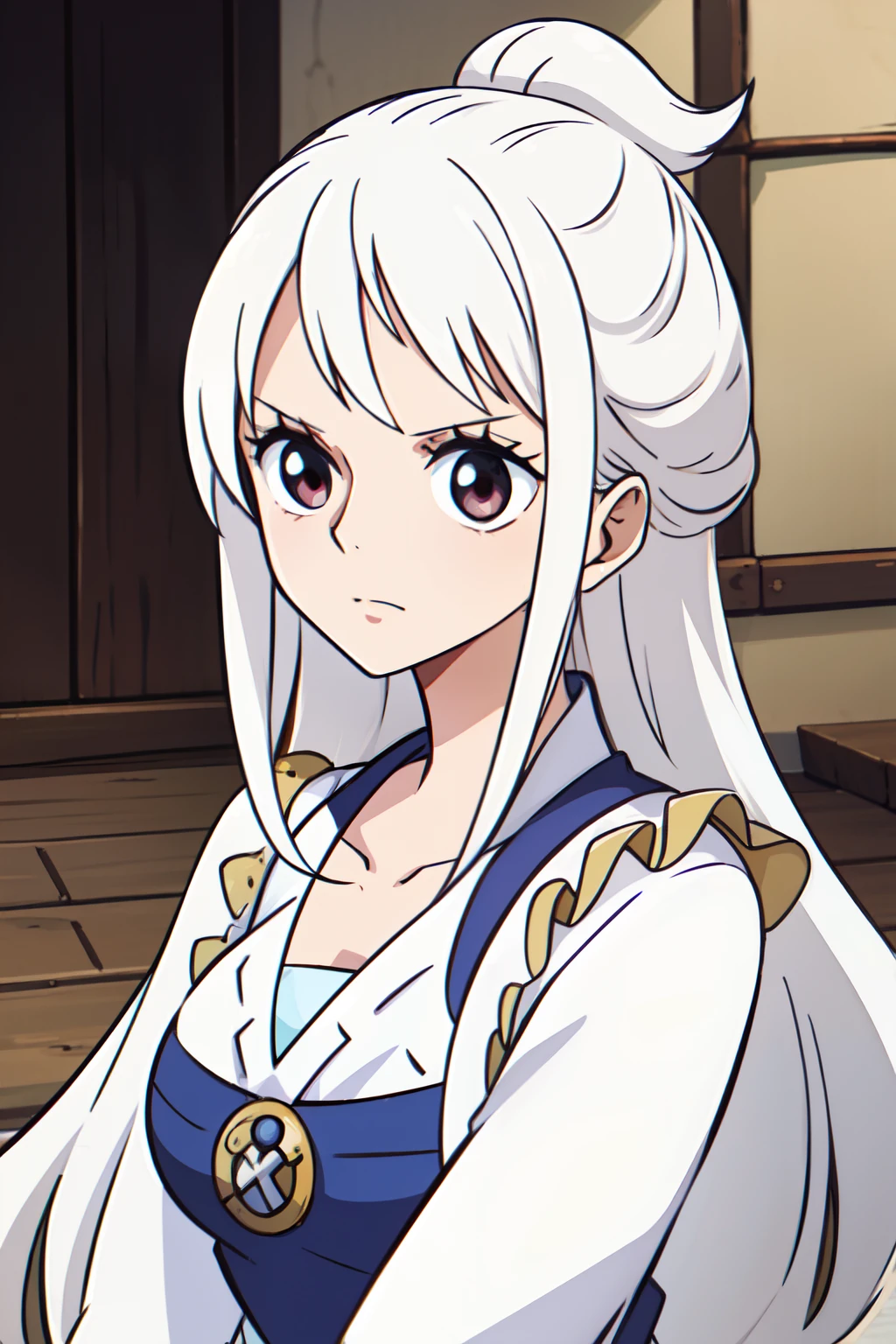 1 girl, white hair, cute, member of Heart Pirates