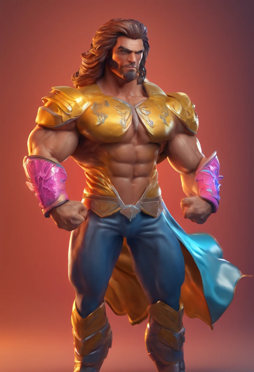 muscular body, shiny coat, beautiful mane and tail, powerful muscles, proud stance, elegant posture, dramatic lighting, vibrant colors, detailed eyes and facial expression, realistic rendering, artistic portrait style, warm color tones.