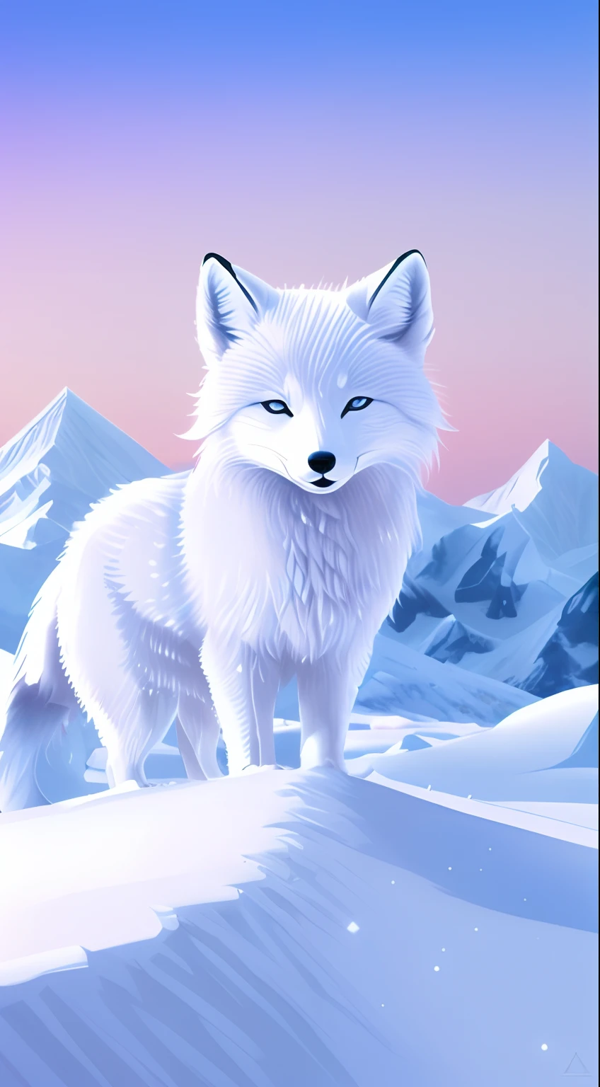 Arctic fox high quality detailed