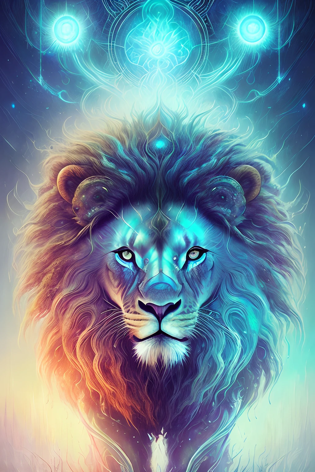 galactic lion with a lot of hair on it's head, third eye, staring at something in the distance, intricate details, electric, fantasy art, Anato Finnstark, emulsion painting, highly detailed, misty
rutkowski, hdr, hyperdetailed, rim light, faded, dim