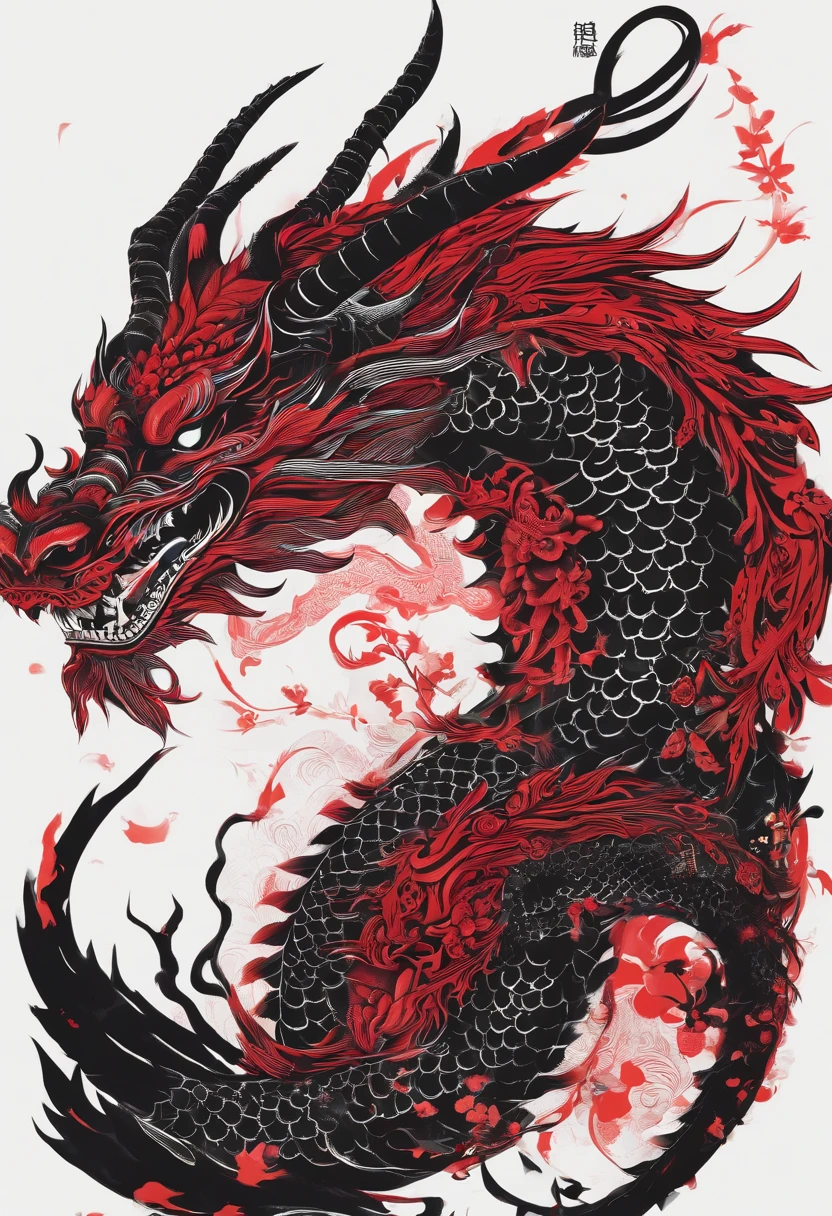 (onimask,dragon halfmask,samurai,skull ornament,japanese ornament style,black and red color scheme,dark lighting,best quality,ultra-detailed,vivid colors)