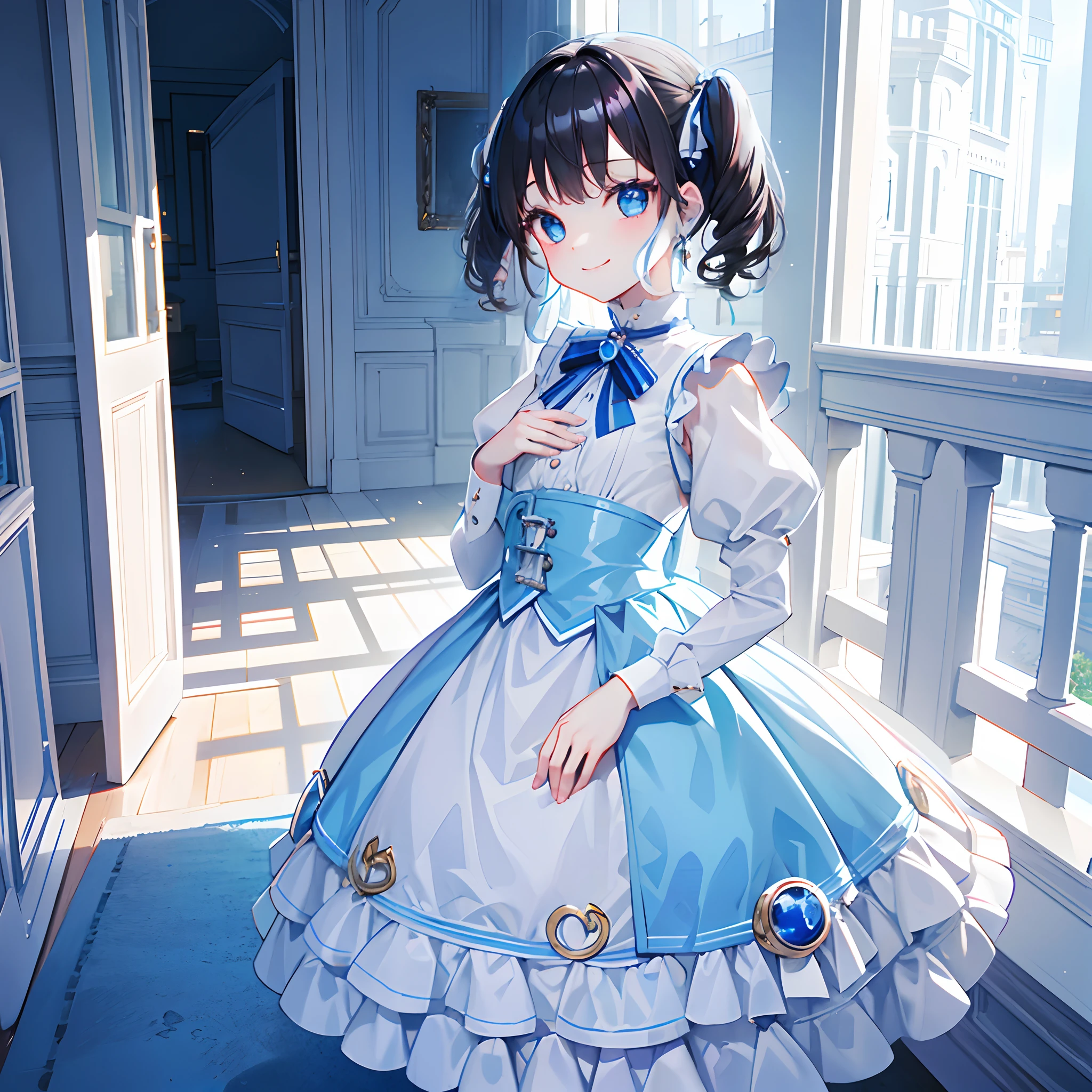 A dark-haired、Twin-tailed