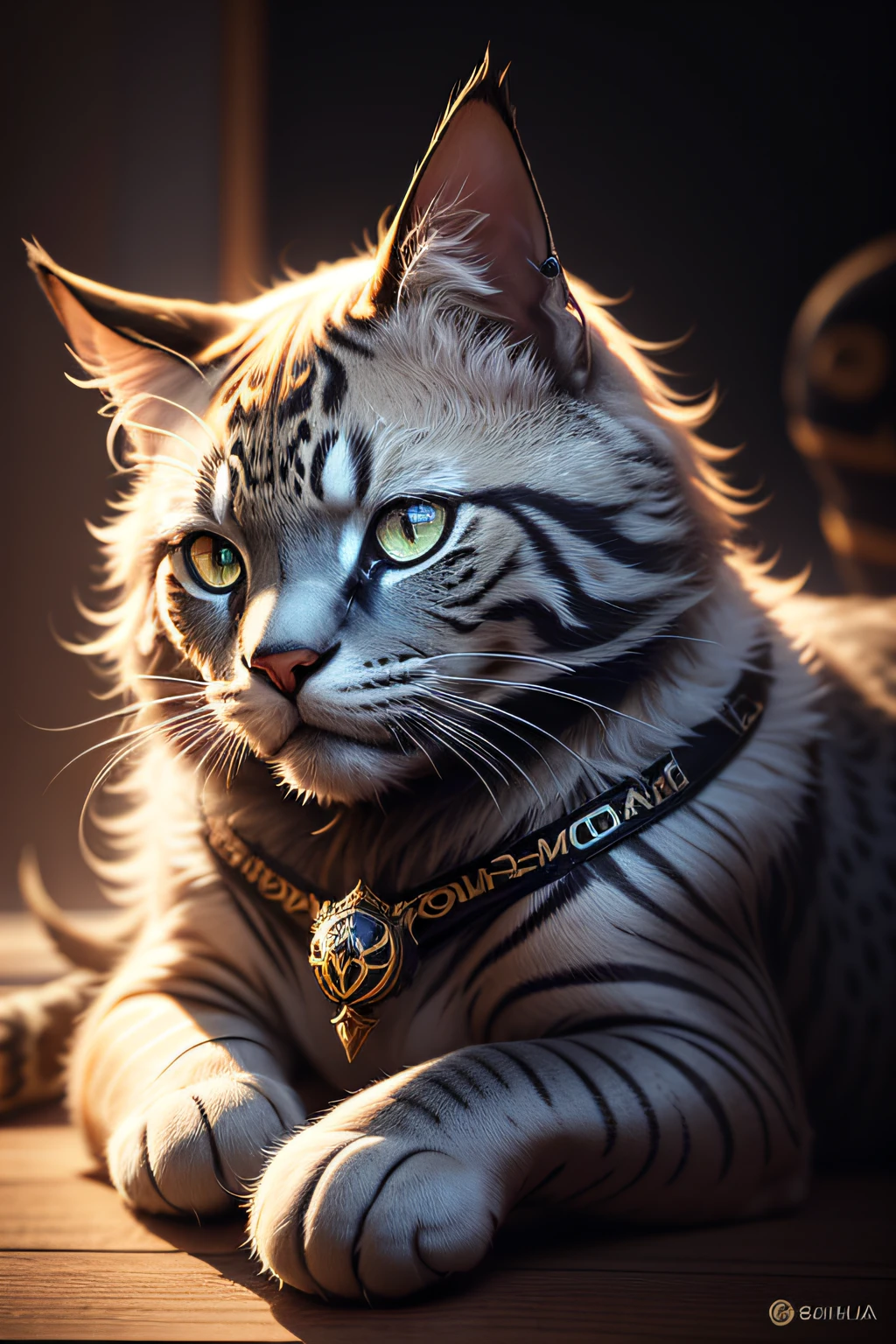 Create a logo icon, com o Gato de Bengala, fotorrealista ultra-detalhado, luz de aro, Estilo HR Giger, 8k, best quality, master part, extremamente detalhado para o logotipo, logo icon.
