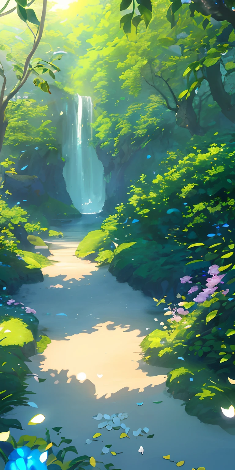 Masterpiece, best quality, (very detailed CG unity 8k wallpaper) (best quality), (best illustration), (best shadows) Nature&#39, blue sea,delicate leaves petals of various colors falling in the air light Tracking, super detailed --v6