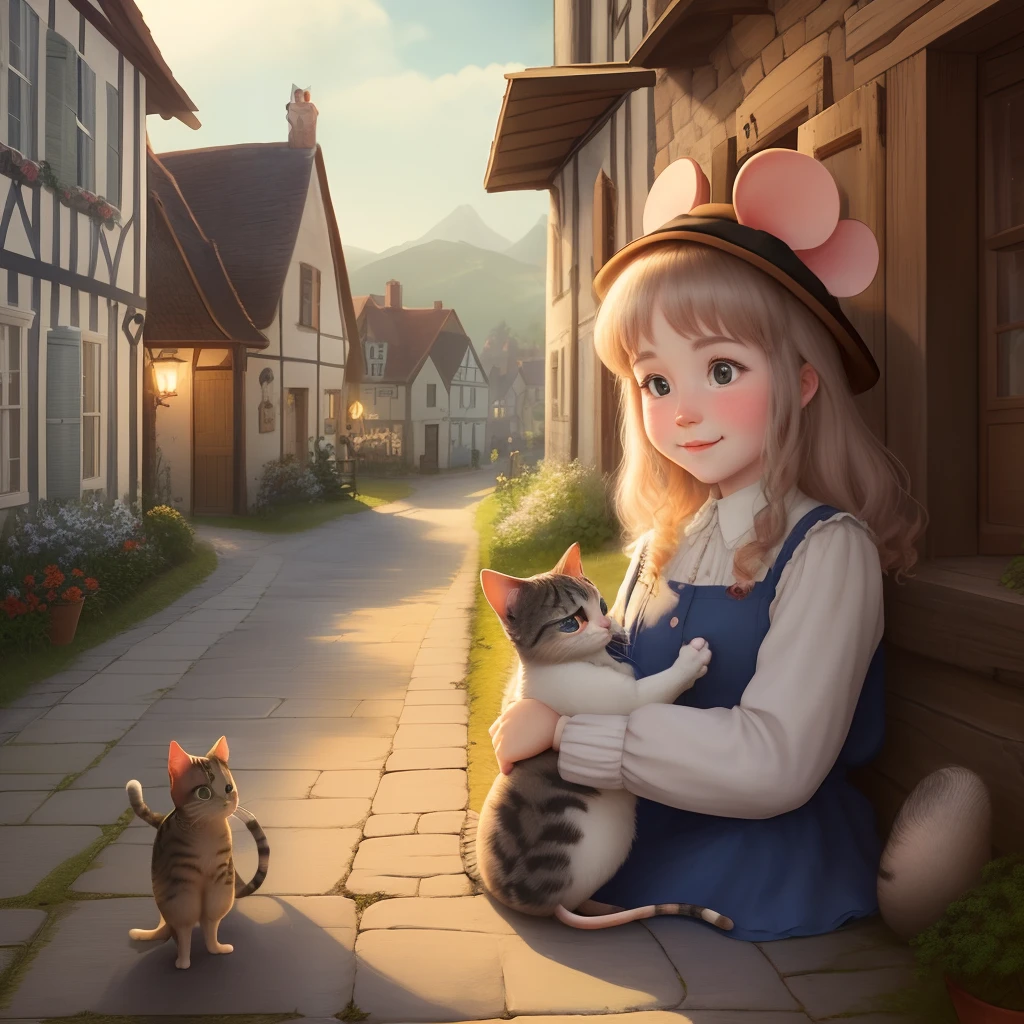 Once upon a time, in a quaint little village, there lived a cat named Billie and a mouse named Minnie. They were the best of friends, but one day, their friendship was put to the test.
