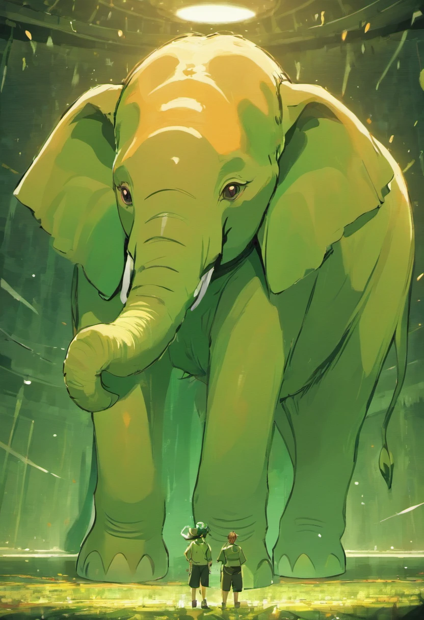 Elephant Head of orange white green color in the image of Côte d'Ivoire football