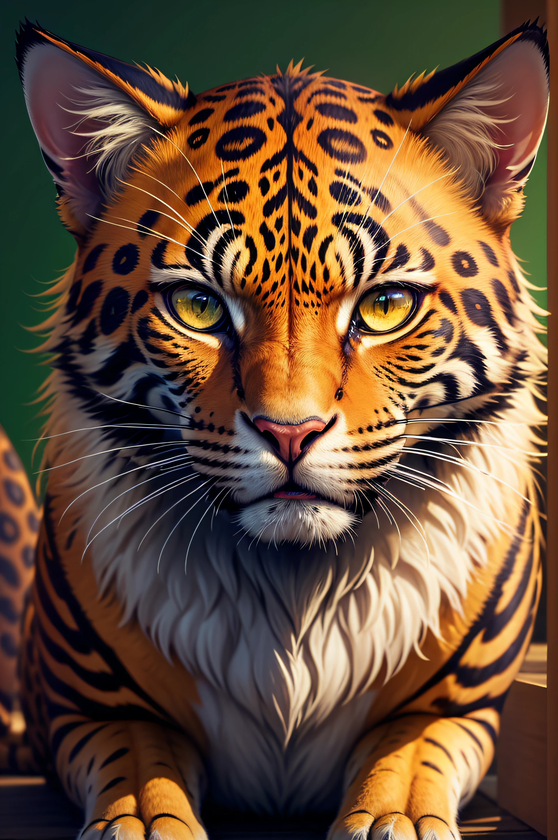 jaguar cat, gata de bengala, retrato, Fofa, mais detalhes, cores ricas, best quality, 8k, high saturation
