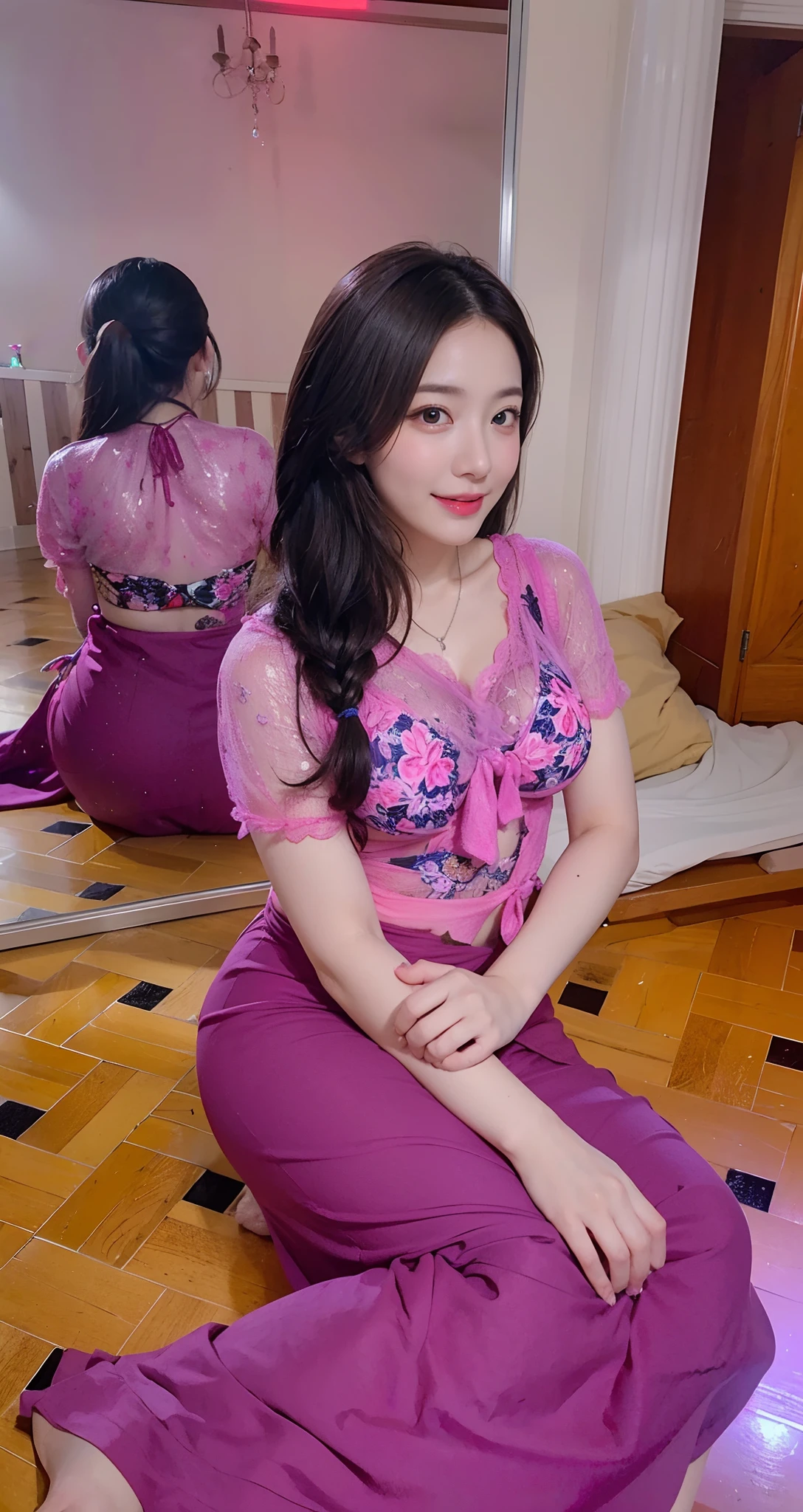 ( (8K:1.27), Best quality at best, tmasterpiece, 超高分辨率:1.2) ,photore,Beautiful Chinese woman ,(big breasts beautiful:1.1) ,(sci-fi warrior woman:1.1), Space warriors, (Silk clothes:1.21),wedding gown, Greg Rukowski and Alphonse Mucha designed intricate elegance、fanciful、the detail、geomerty、Gradient lighting,ssmile,Fine jewelry,( (8K:1.27), Best quality at best, tmasterpiece, 超高分辨率:1.2) photore,Beautiful Chinese woman (big breasts beautiful:1.1) (The clothes ar:1.21) ,ellegance、fanciful、the detail、geomerty、Gradient lighting,1girll, Delicate skin, looking at viewert, Brown eyes,ssmile ,(fashion hair:1.2), (Large breasts:1.0), (medium areolae:0.8), (realisticlying:1.4), (Best picture quality:1.0), (超高分辨率:1.0), 8K, RAW photos, (tmasterpiece:0.2), (PureErosFace_V1:0.5)