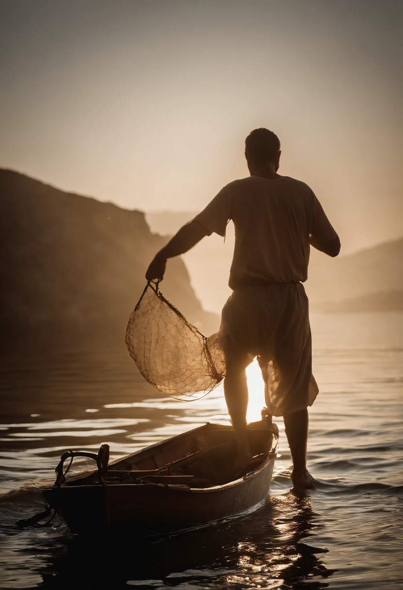 Simon Peter, originally called just Simon, was a fisherman in the region of Galilee. Ele foi um dos primeiros a serem chamados por Jesus para segui-lo. Segundo os Evangelhos, Jesus found him casting his nets into the Sea of Galilee and called him to become one "pescador de homens".