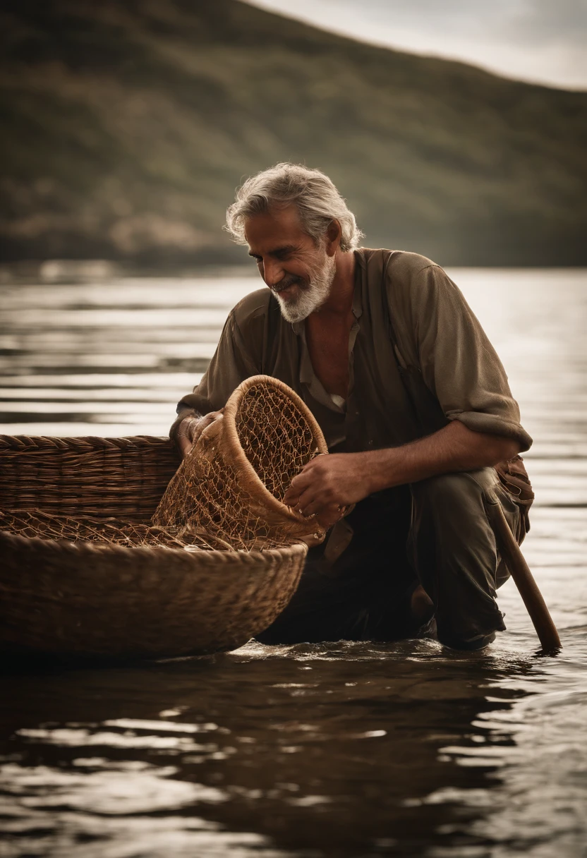 Simon Peter, originally called just Simon, was a fisherman in the region of Galilee. Ele foi um dos primeiros a serem chamados por Jesus para segui-lo. Segundo os Evangelhos, Jesus found him casting his nets into the Sea of Galilee and called him to become one "pescador de homens".